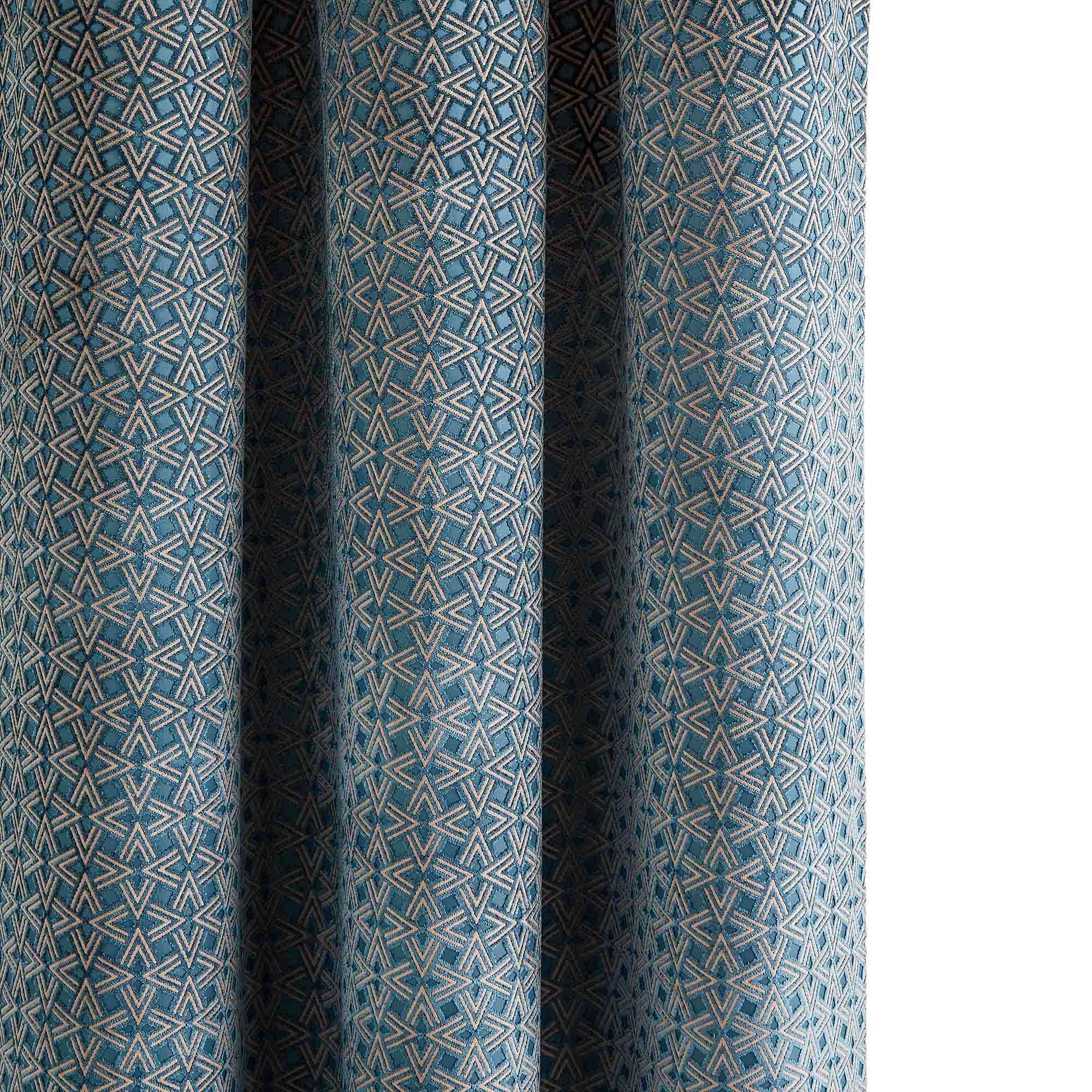 Rideau à oeillets OSCAR bleu turquoise foncé