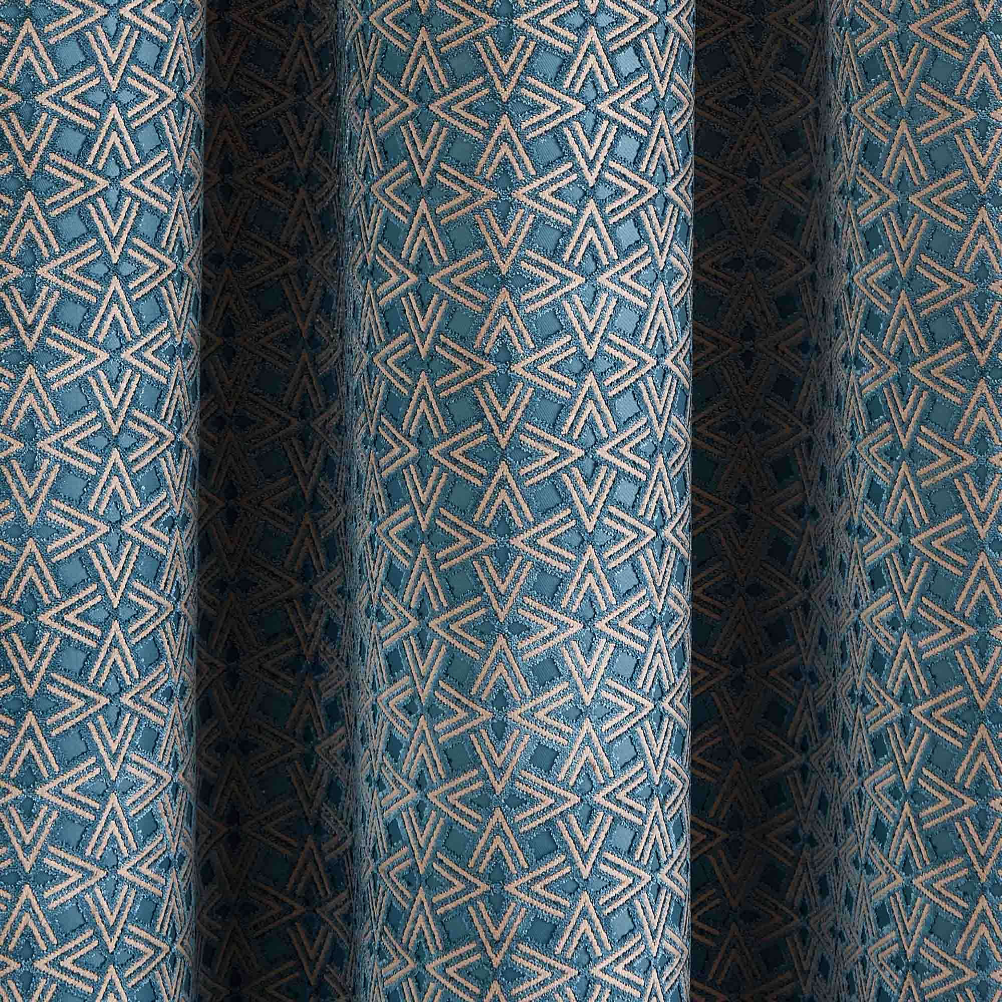 Rideau à oeillets OSCAR bleu turquoise foncé