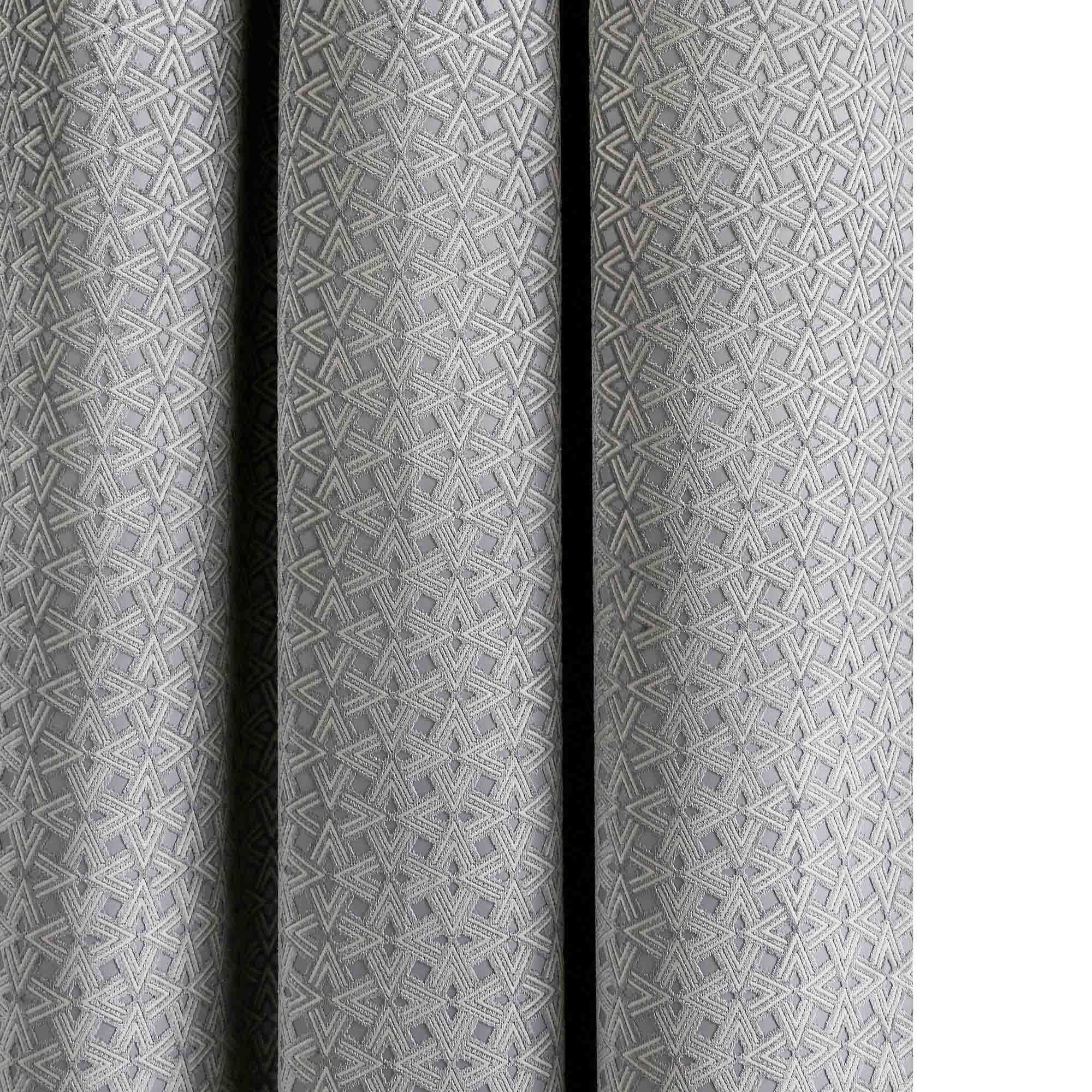 Rideau à oeillets OSCAR gris et blanc