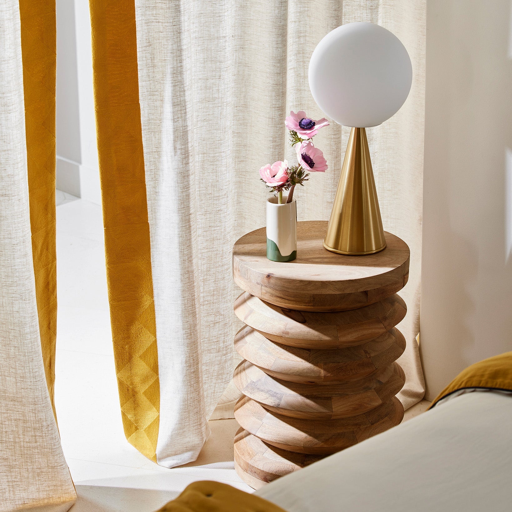 Rideau à passants OPIS jaune auréoline