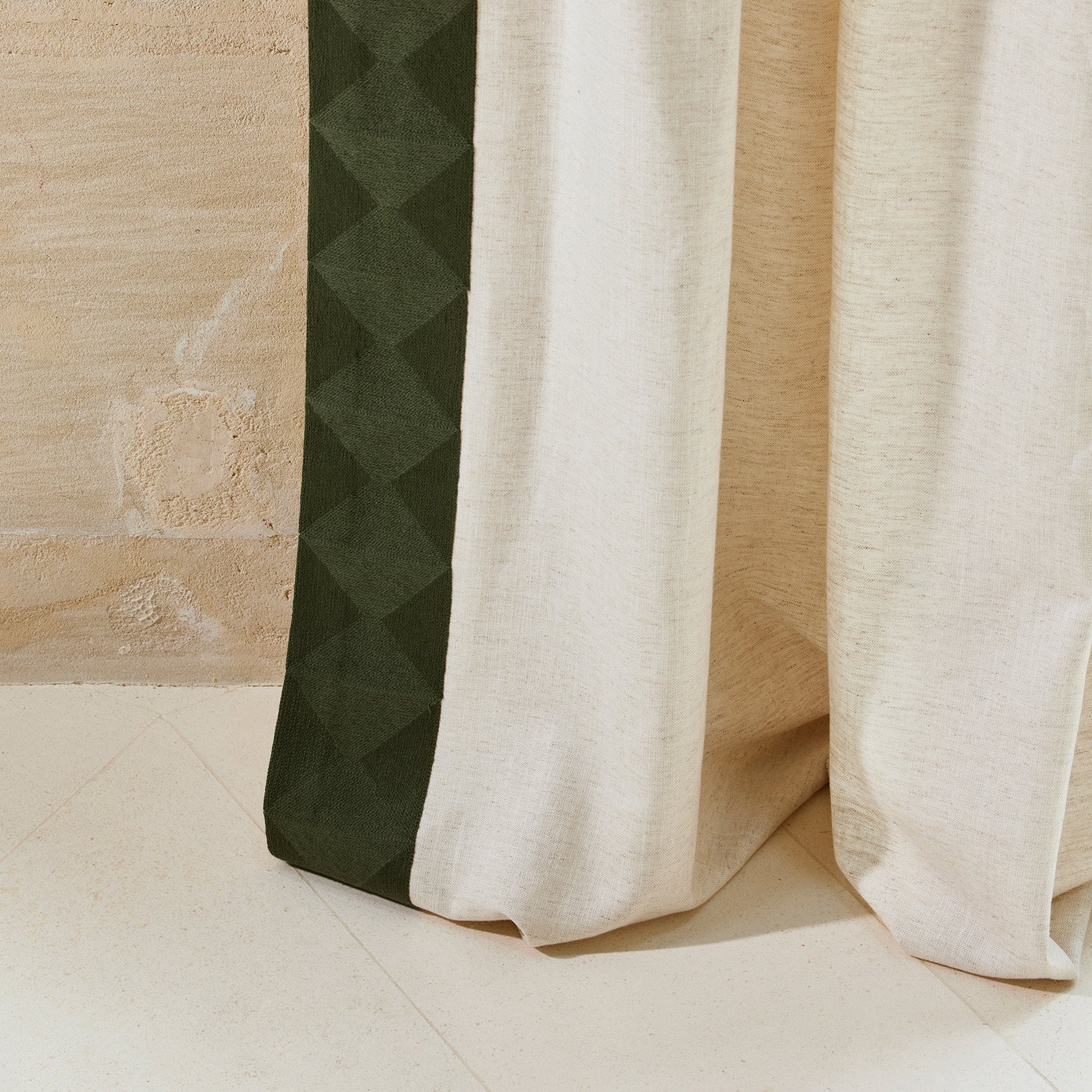 Rideau à passants OPIS vert chlorelle