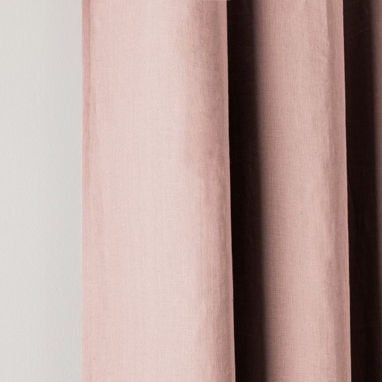 Rideau oeillets doublé occultant CARLINA rose poudré