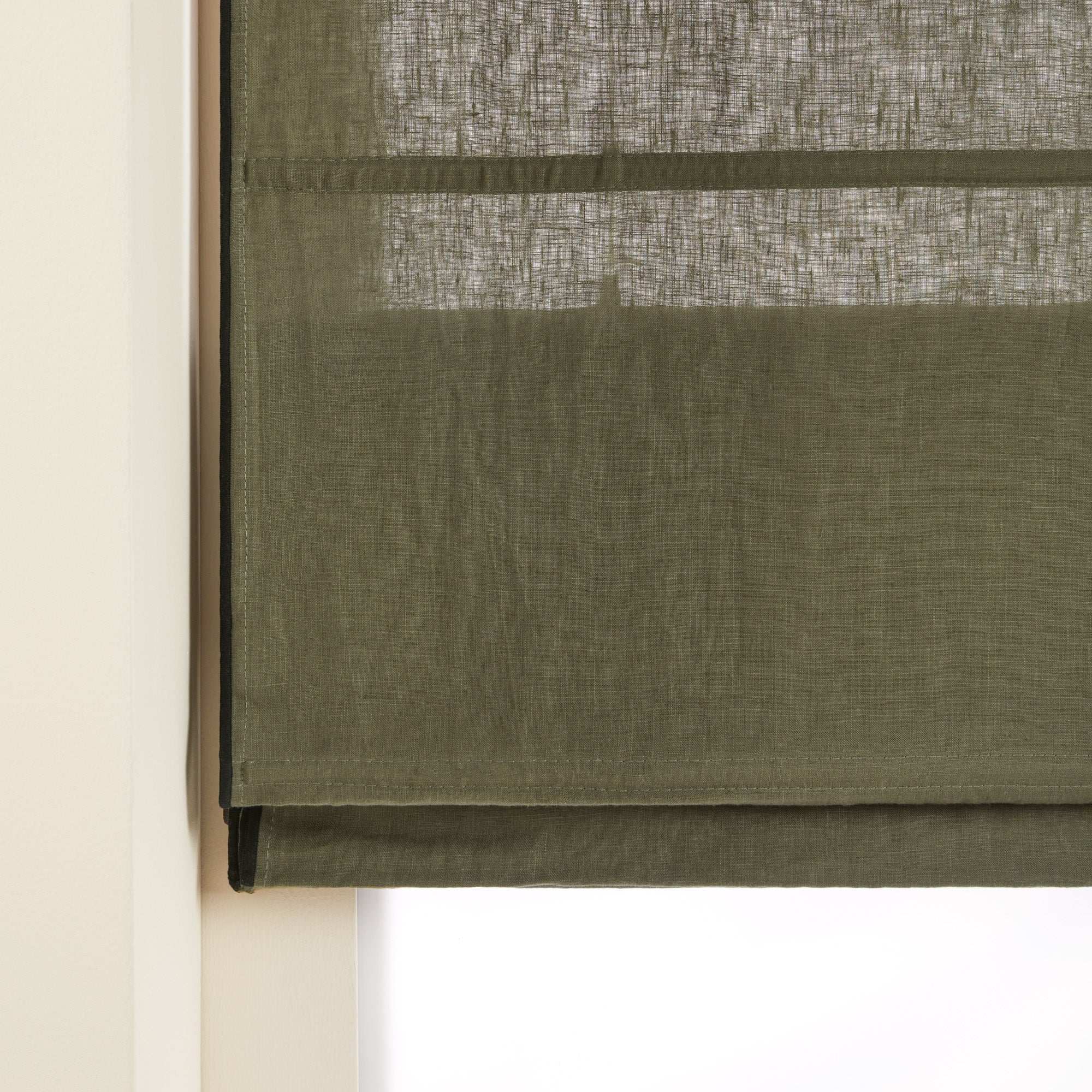 Store bateau CARLINA kaki grisé et bourdon noir