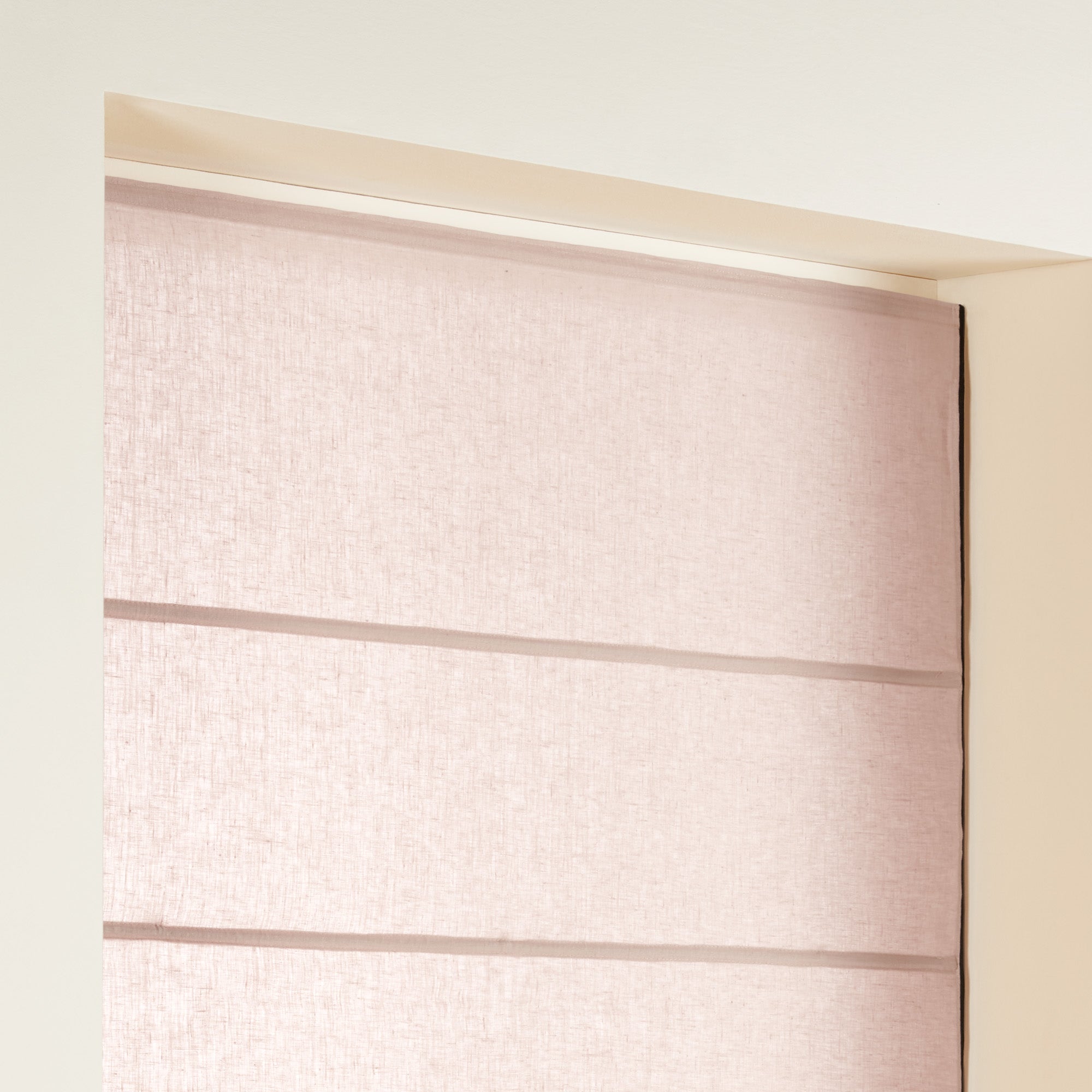 Store bateau CARLINA rose poudré et bourdon noir