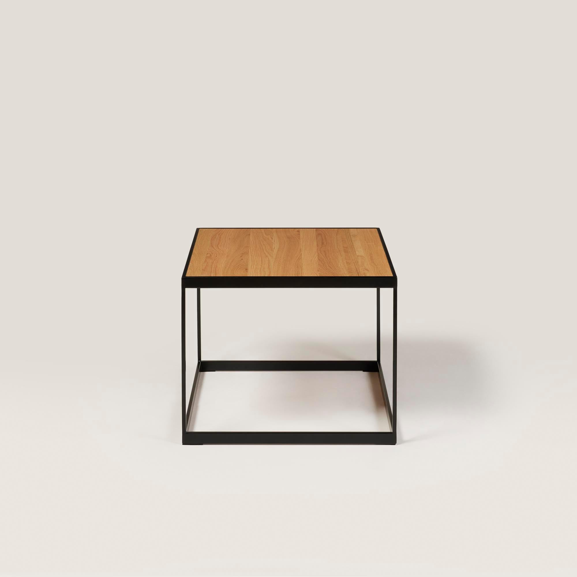 Table d'appoint LUCY bois et noir mat
