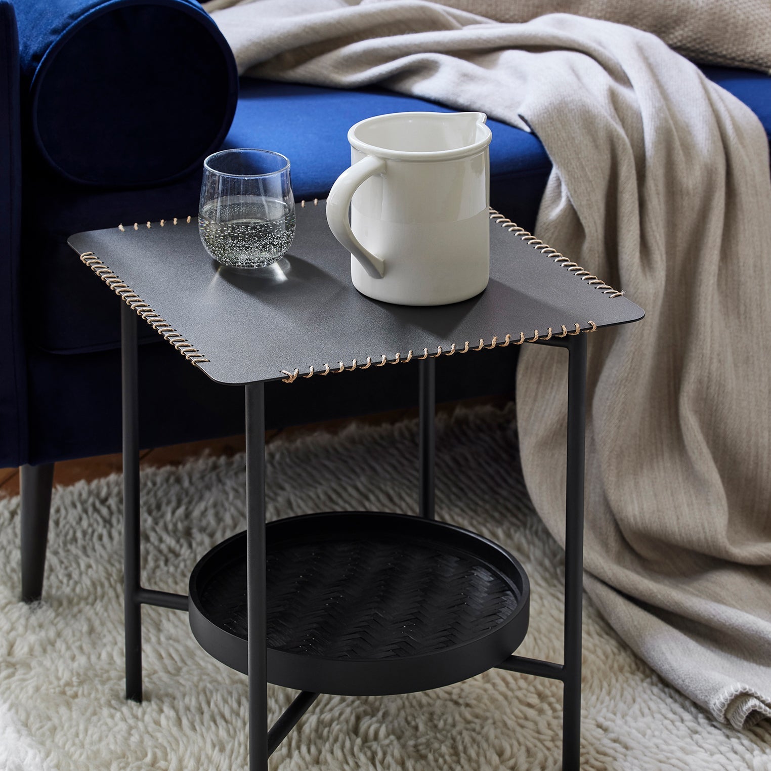 Table d'appoint RAKEL noir mat