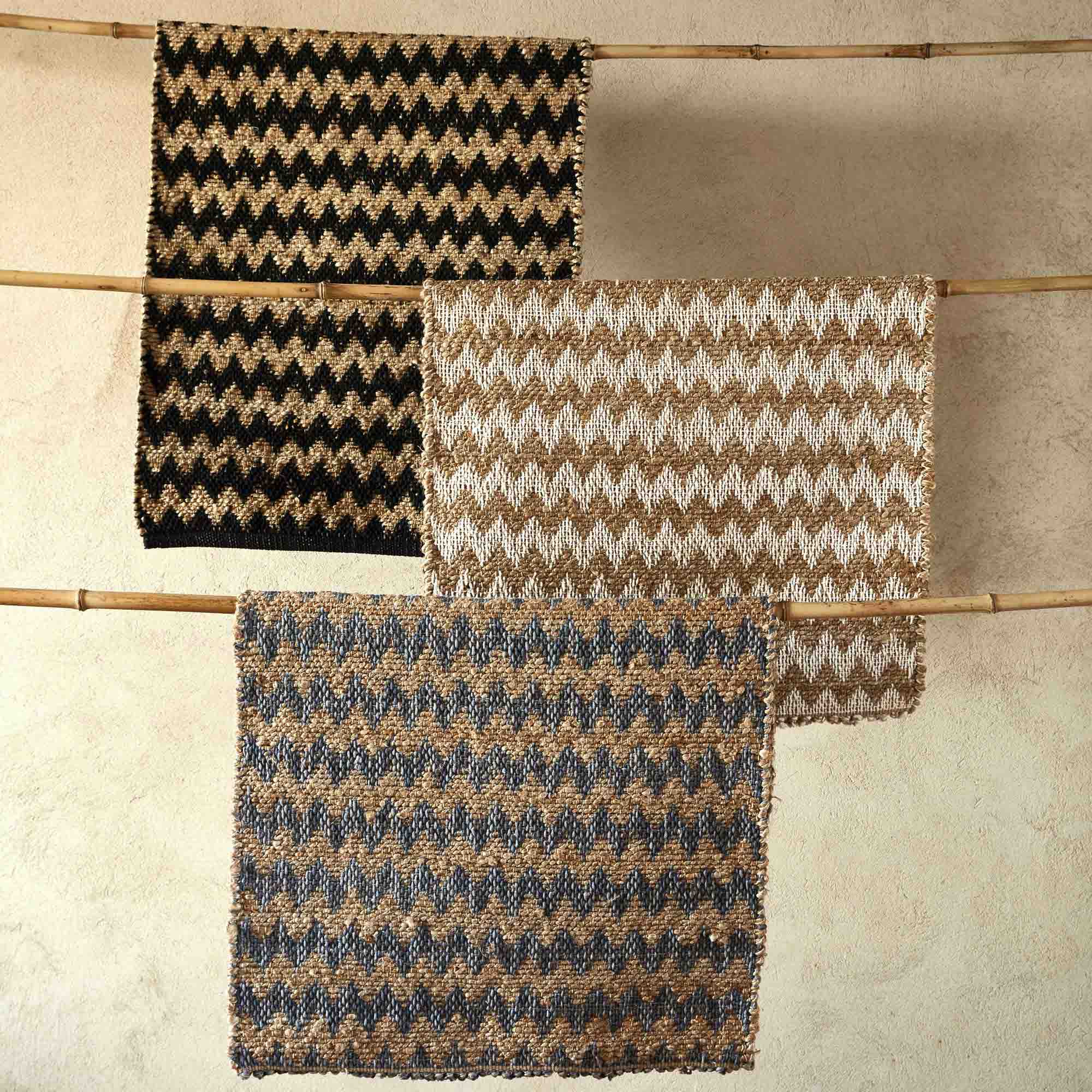 Tapis de sol COPENHAGEN naturel et noir