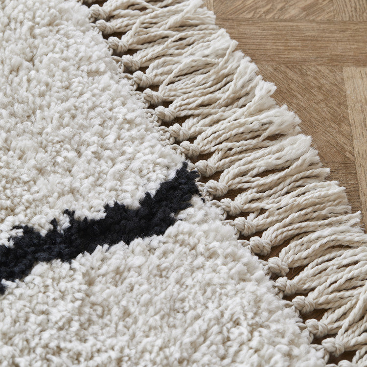 Tapis de sol DEDAL ivoire et noir