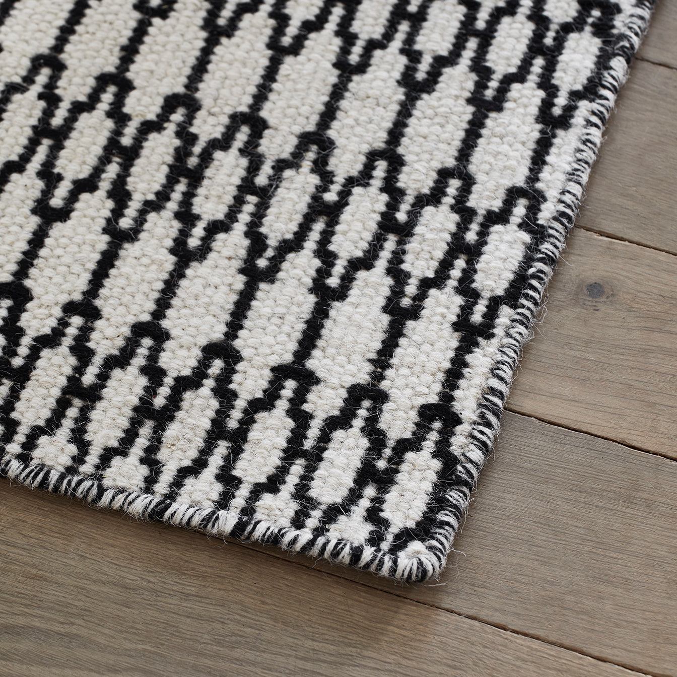 Tapis de sol ELLIOT ivoire et noir