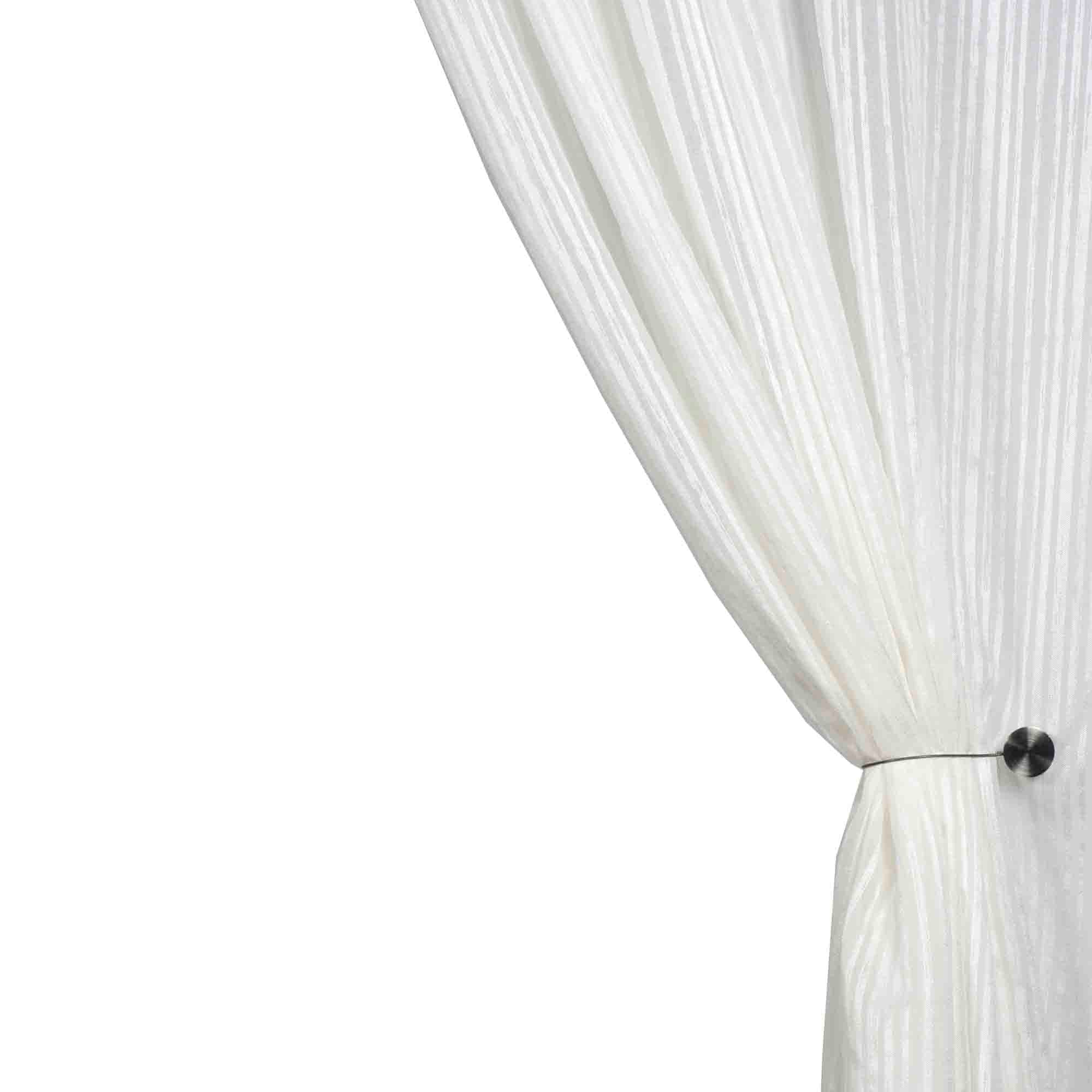 Voilage à galon fronceur CORFOU blanc