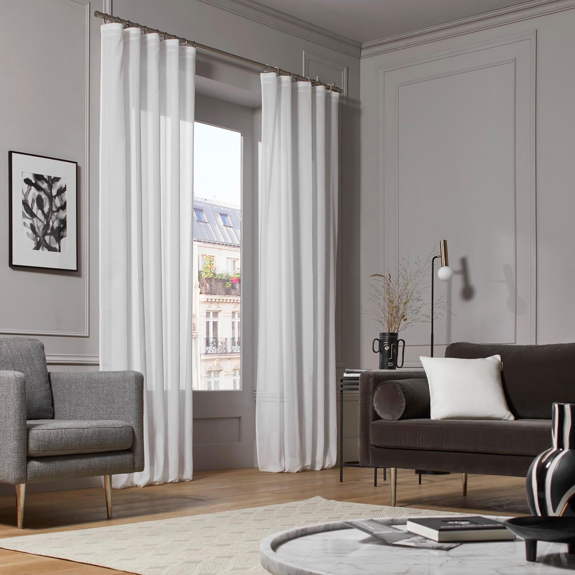 Voilage à galon fronceur KEA blanc optique