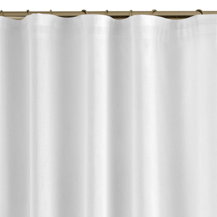 Voilage à galon fronceur MILOS blanc