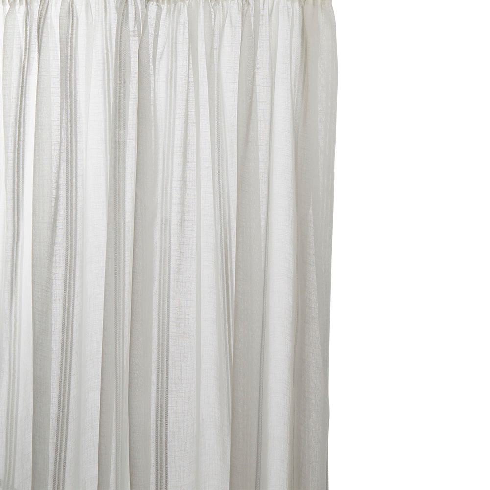 Voilage à galon fronceur SANTORINI blanc