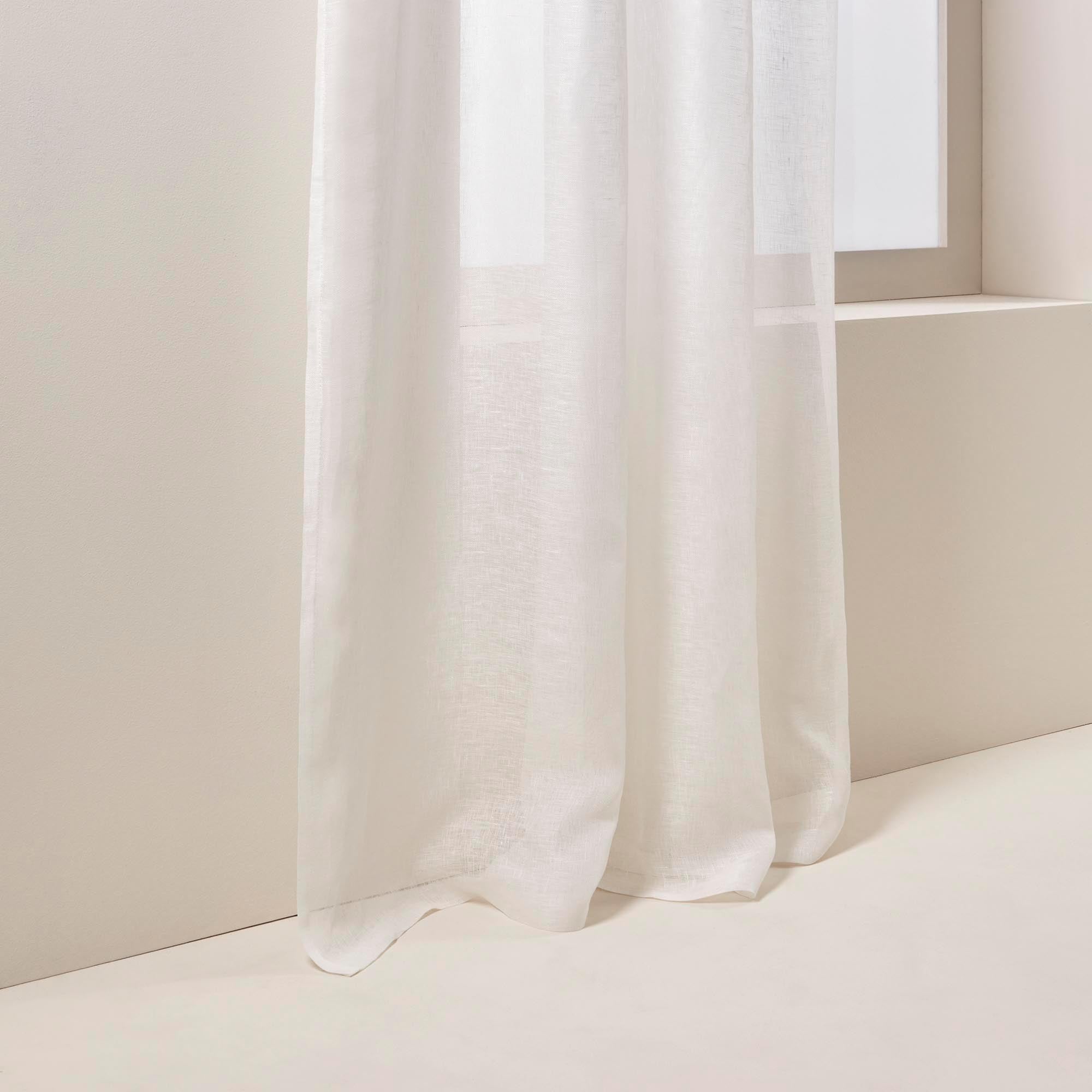 Voilage à galon fronceur SHADOW blanc pur