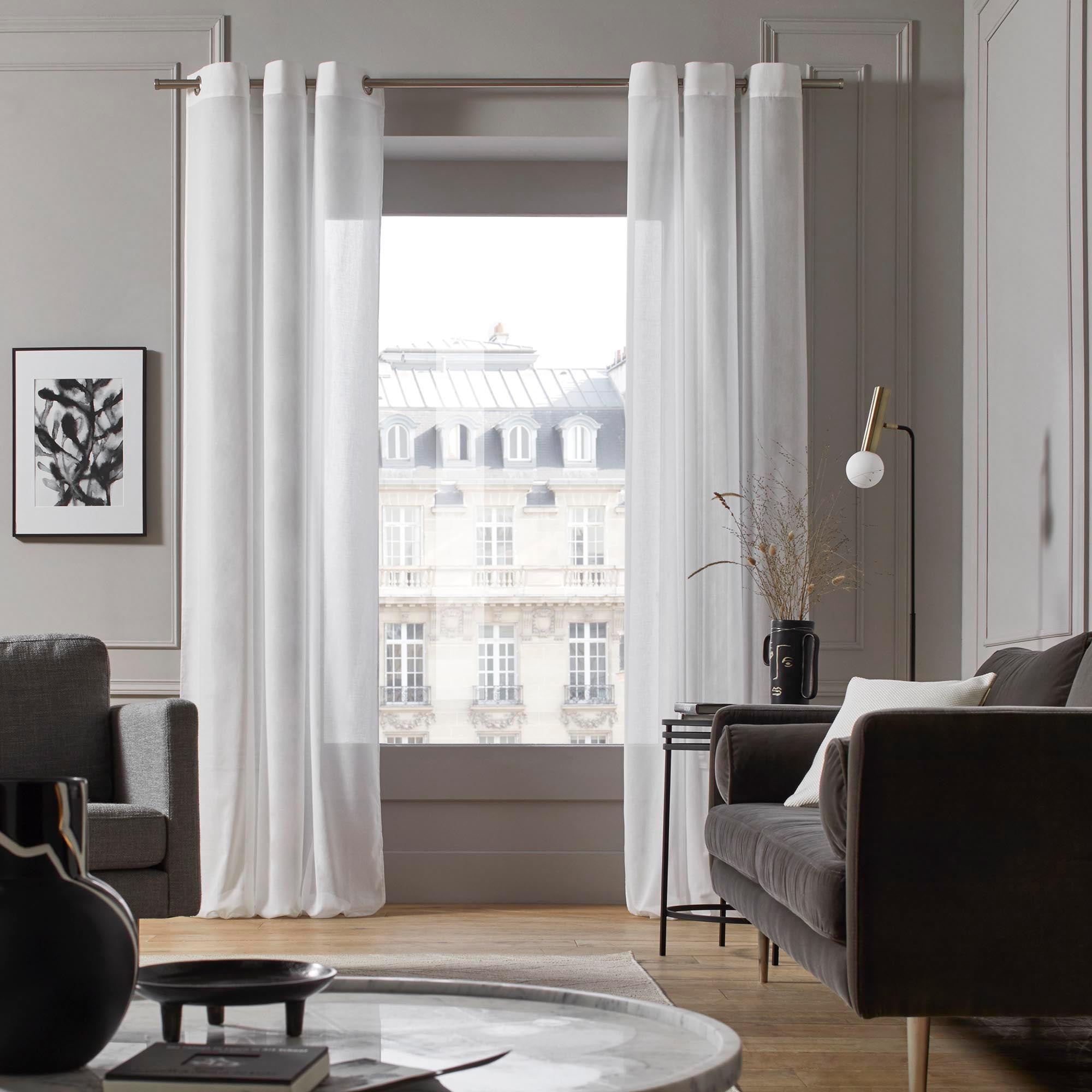 Voilage à oeillets KEA blanc optique