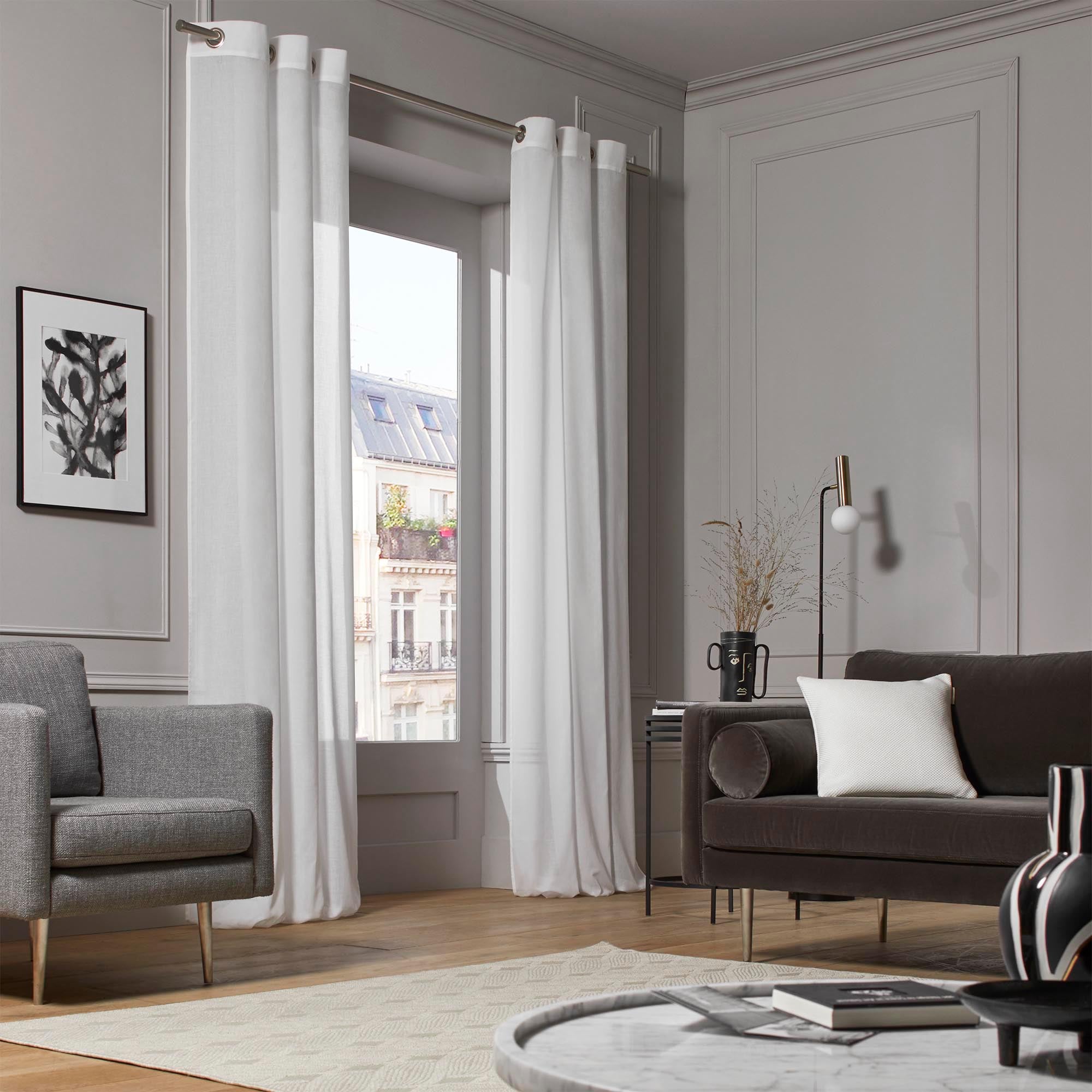 Voilage à oeillets KEA blanc optique