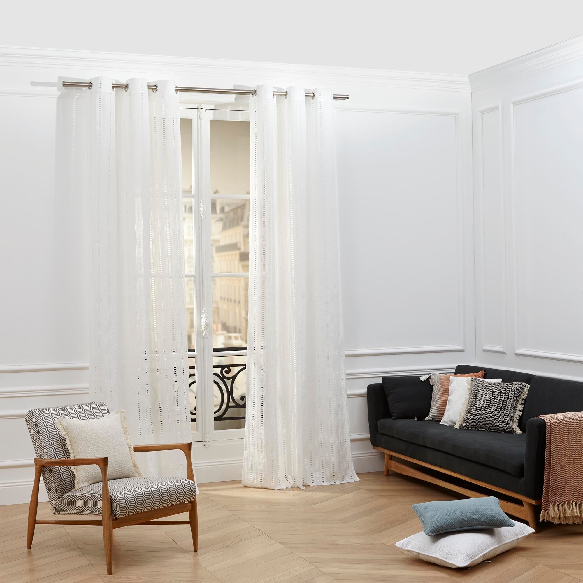 Voilage à oeillets MARLOW blanc