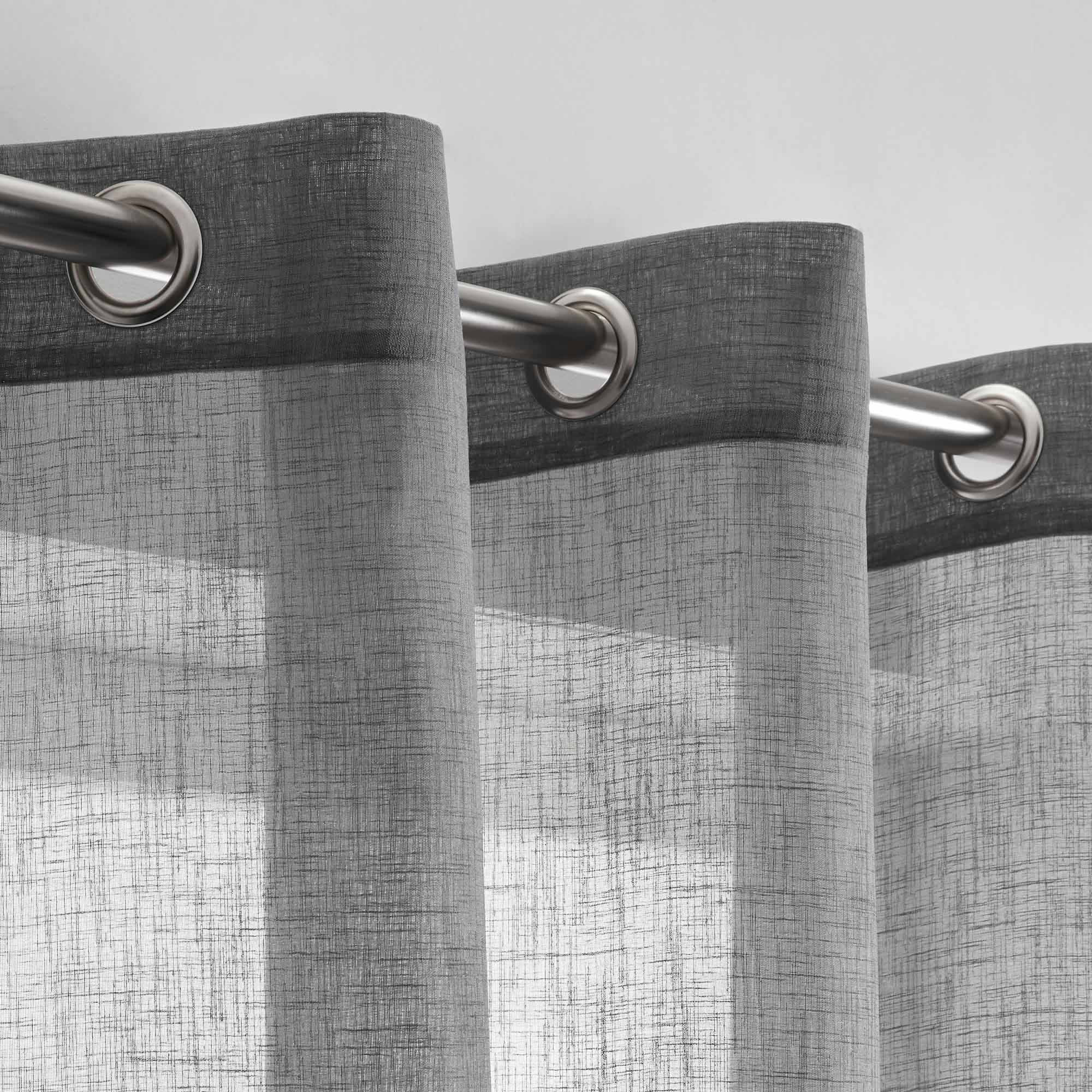 Voilage à oeillets MILOS zinc