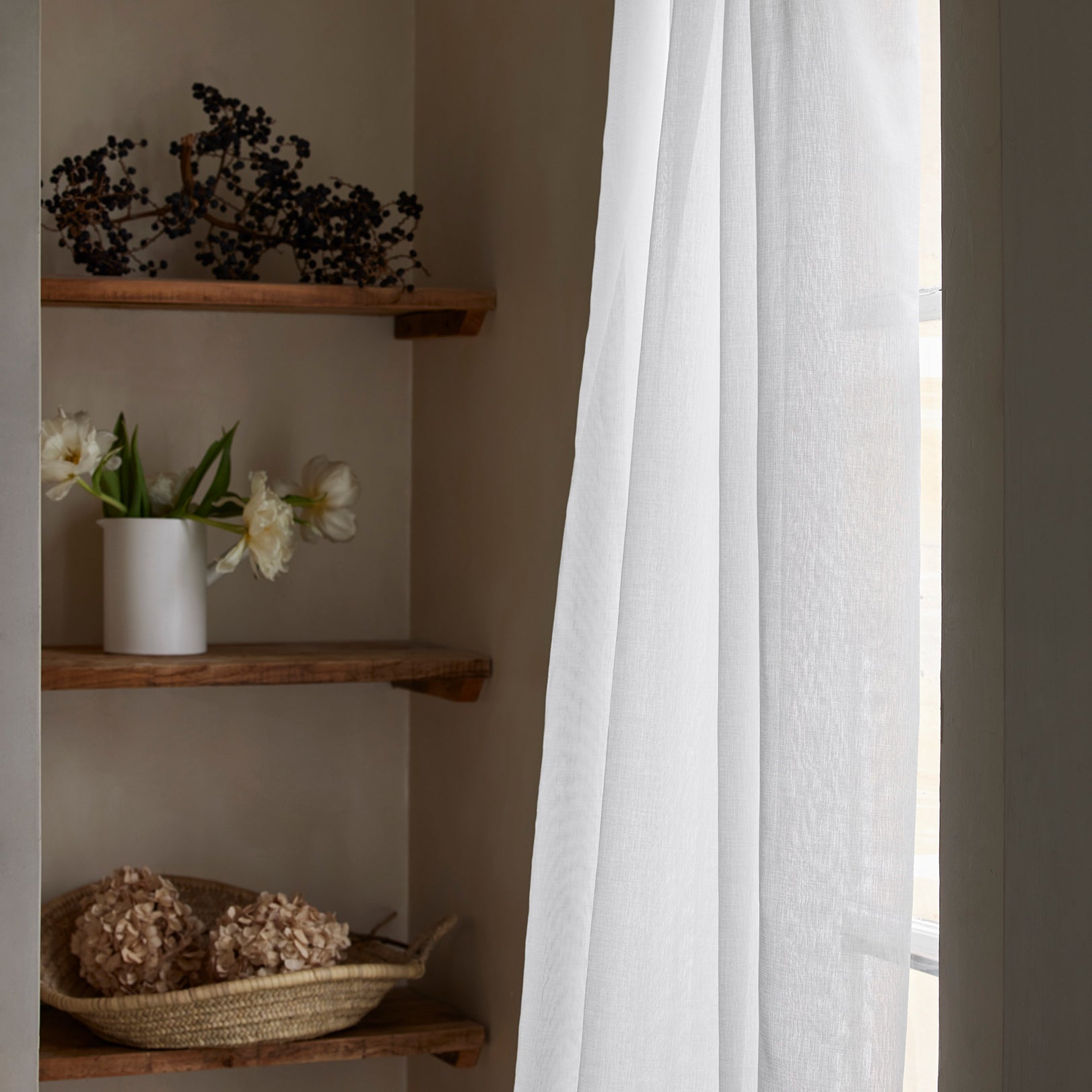 Voilage à oeillets MILOS blanc