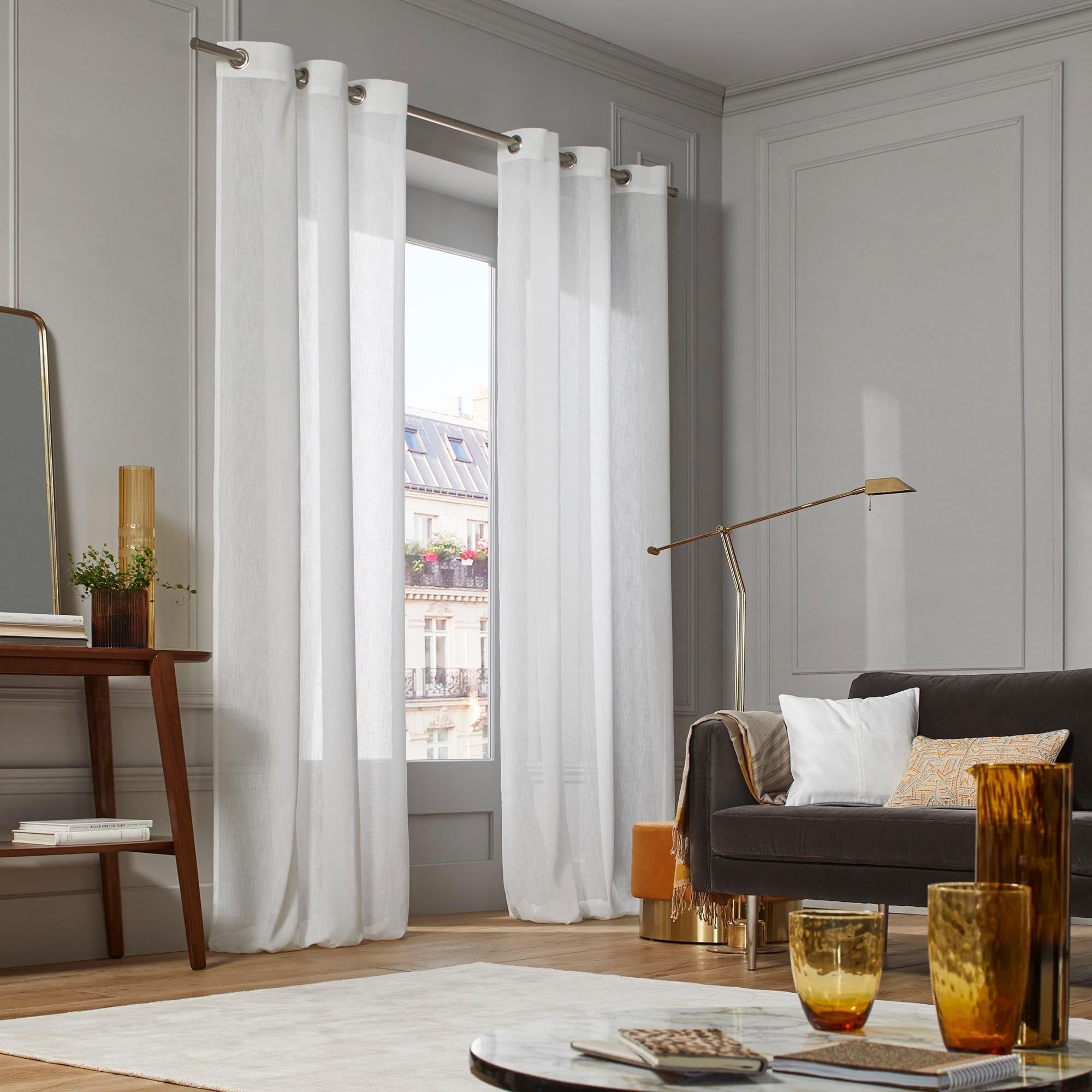 Voilage à oeillets MILOS blanc