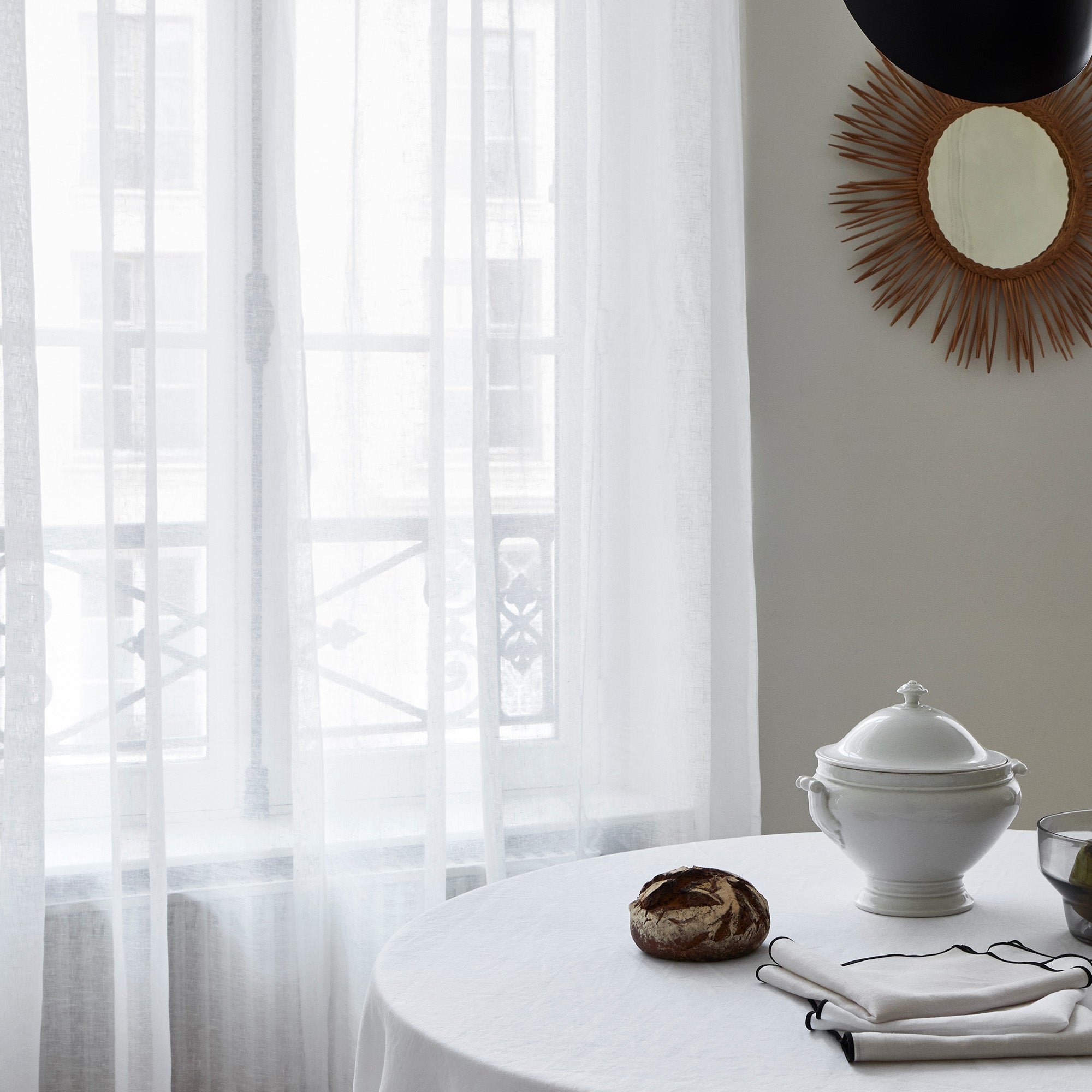 Voilage à oeillets SHADOW blanc pur