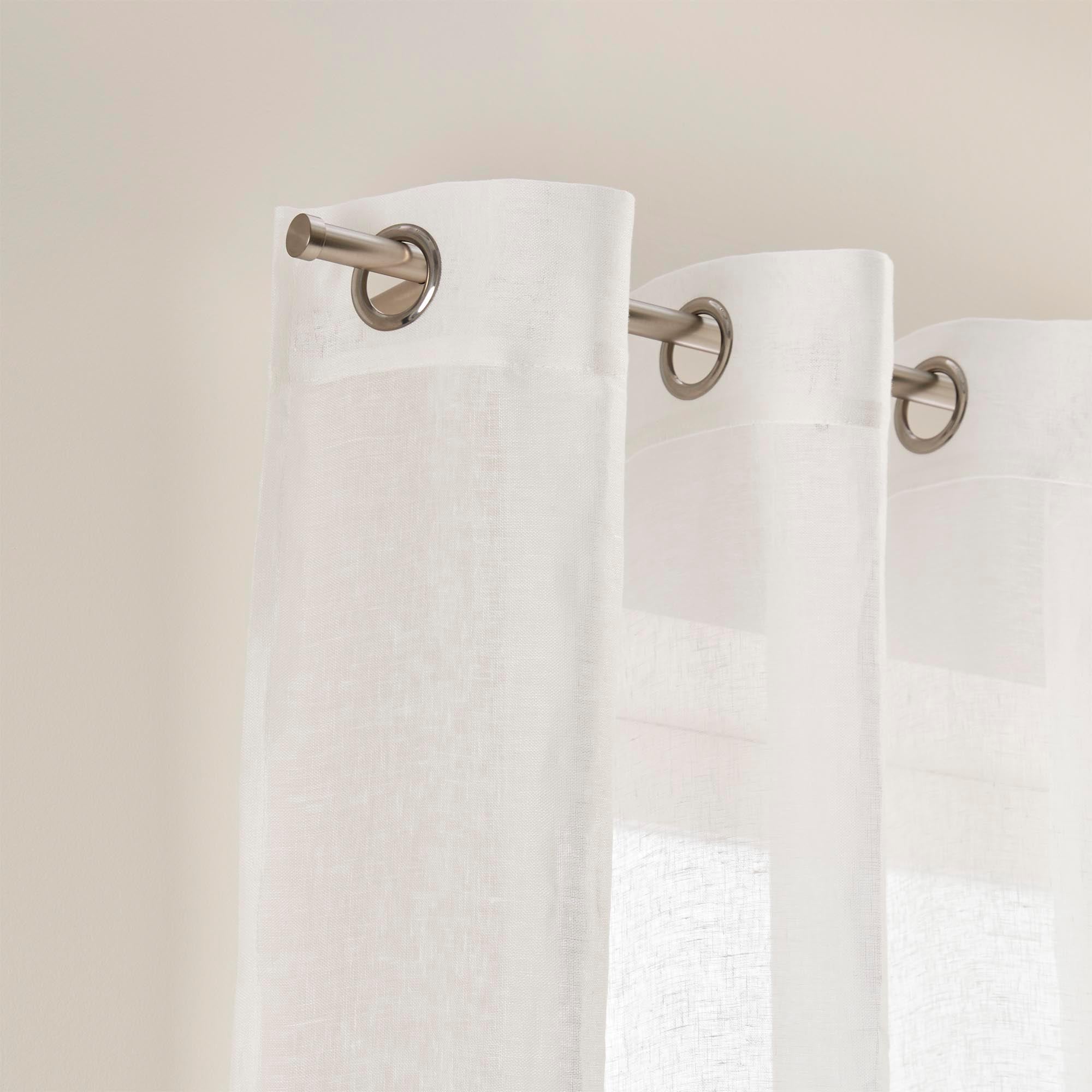 Voilage à oeillets SHADOW blanc pur