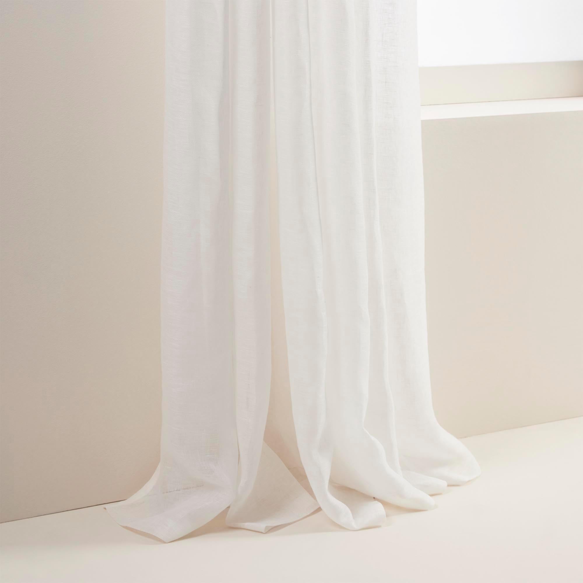 Voilage à oeillets SHADOW blanc pur