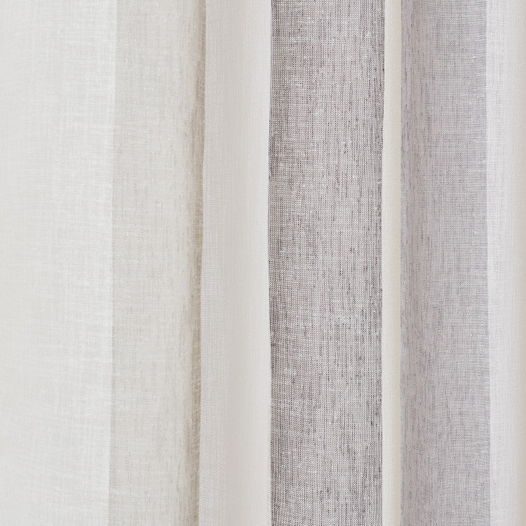 Voilage à oeillets TIMEO blanc et naturel