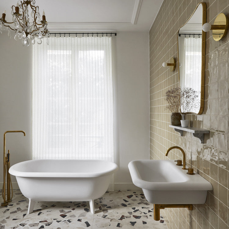 Voilage panneau SYMI albâtre