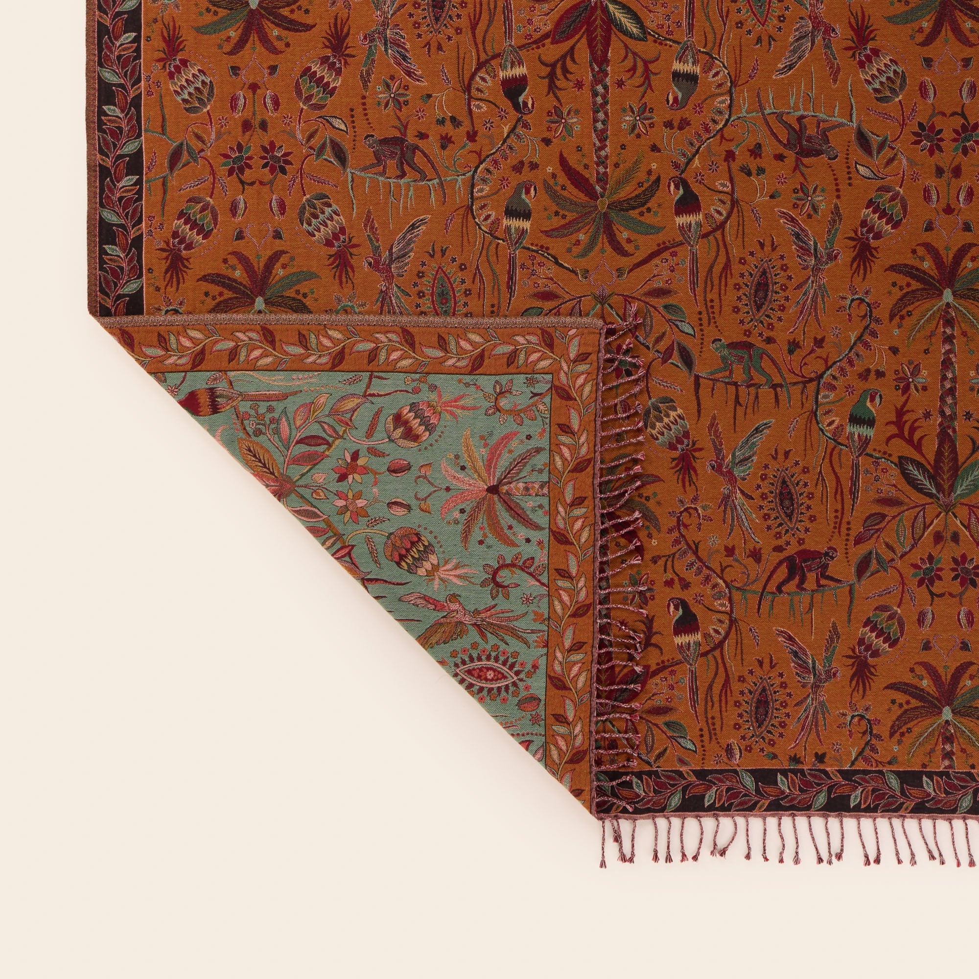 Plaid SUNDARI orange et multicolore