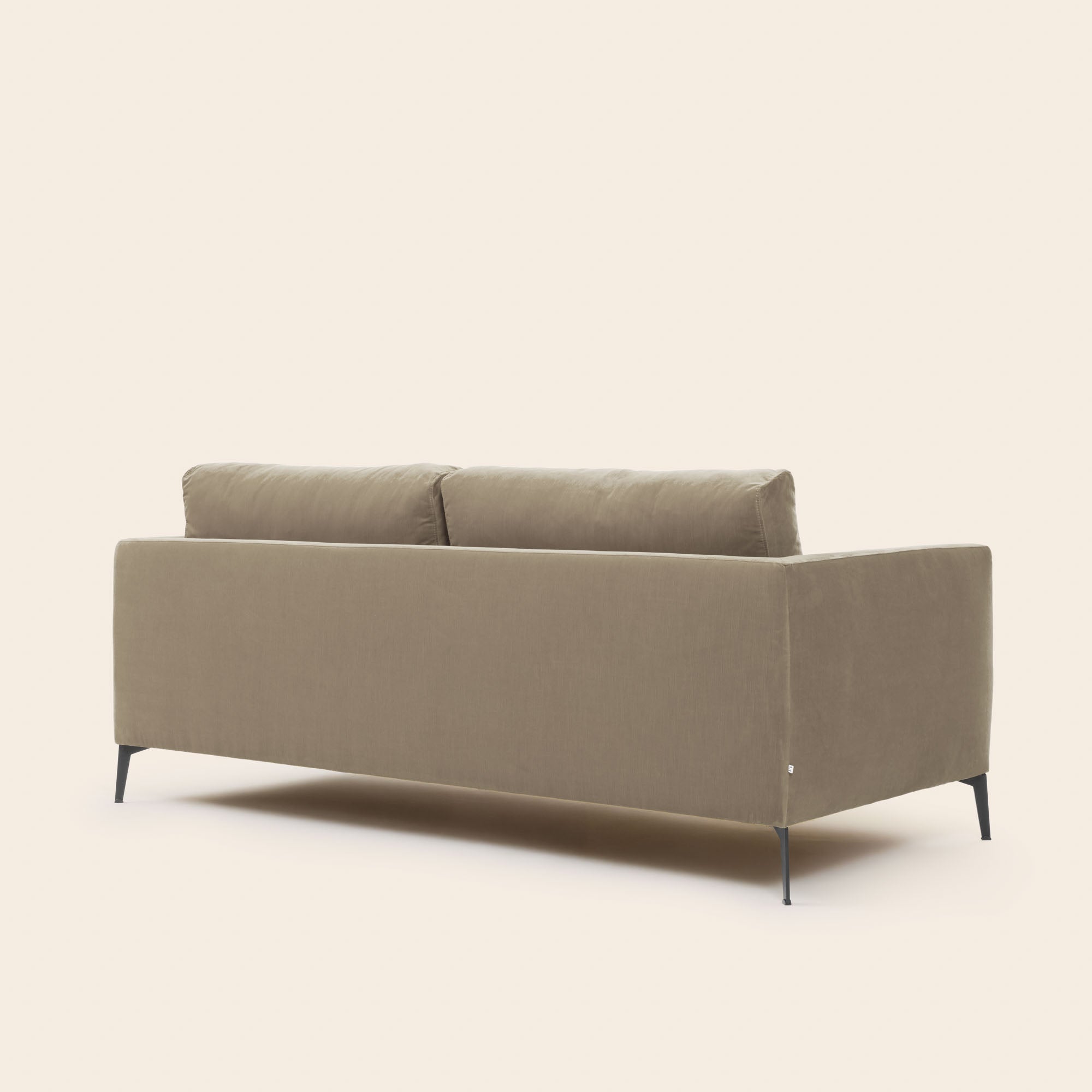 Canapé 3 places ODELLE velours beige chic