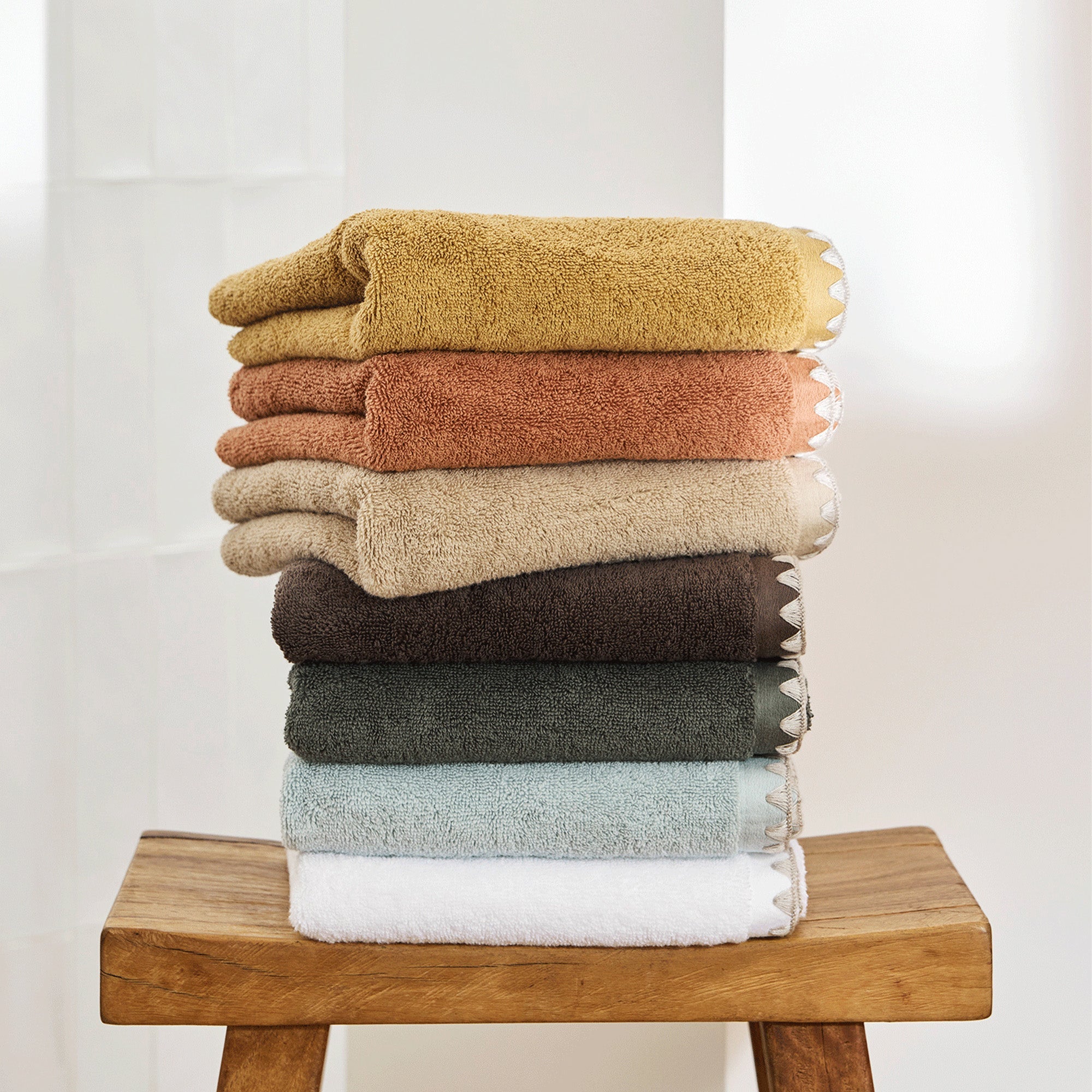 La Sortie de Bain NERYDA céladon et beige