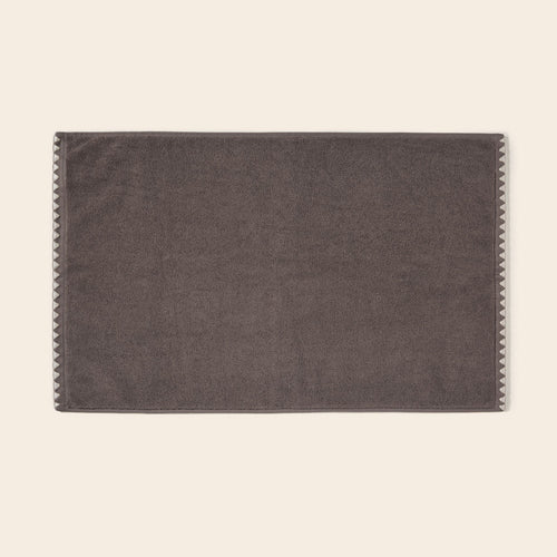 Madura - Tapis de bain NERYDA brun cendré et beige