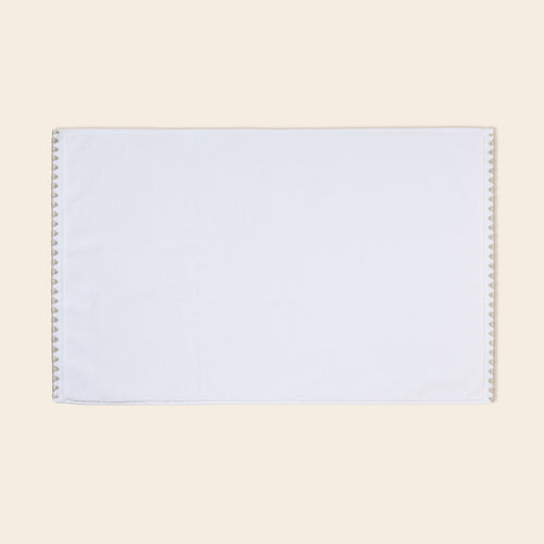 Madura - Tapis de bain NERYDA blanc et beige