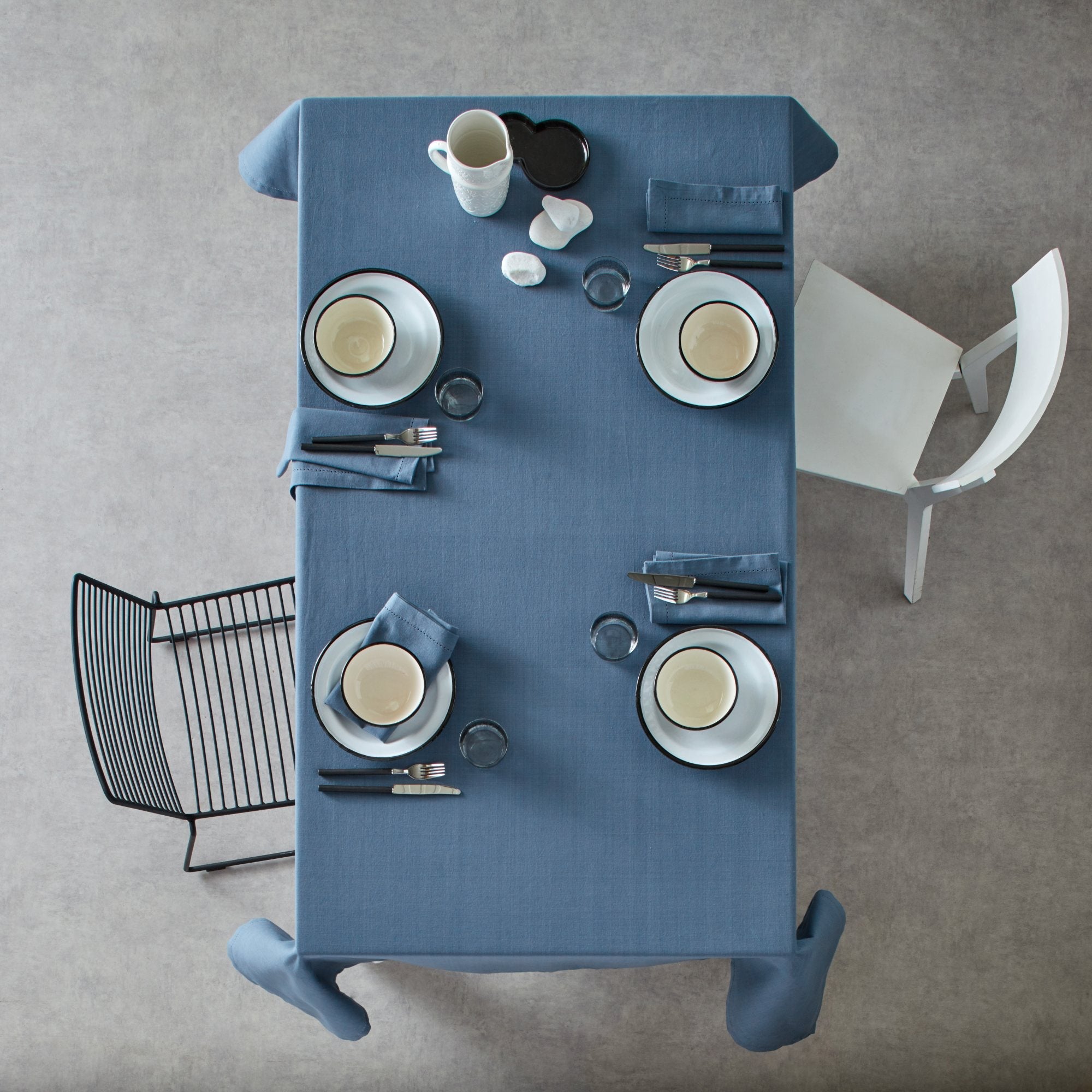 Nappe carrée ABIGAIL bleu