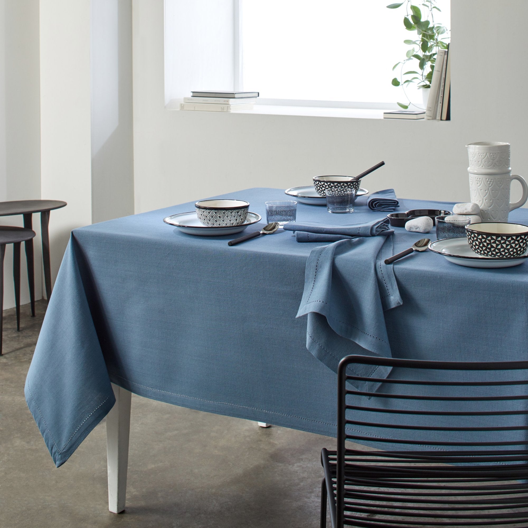 Nappe carrée ABIGAIL bleu
