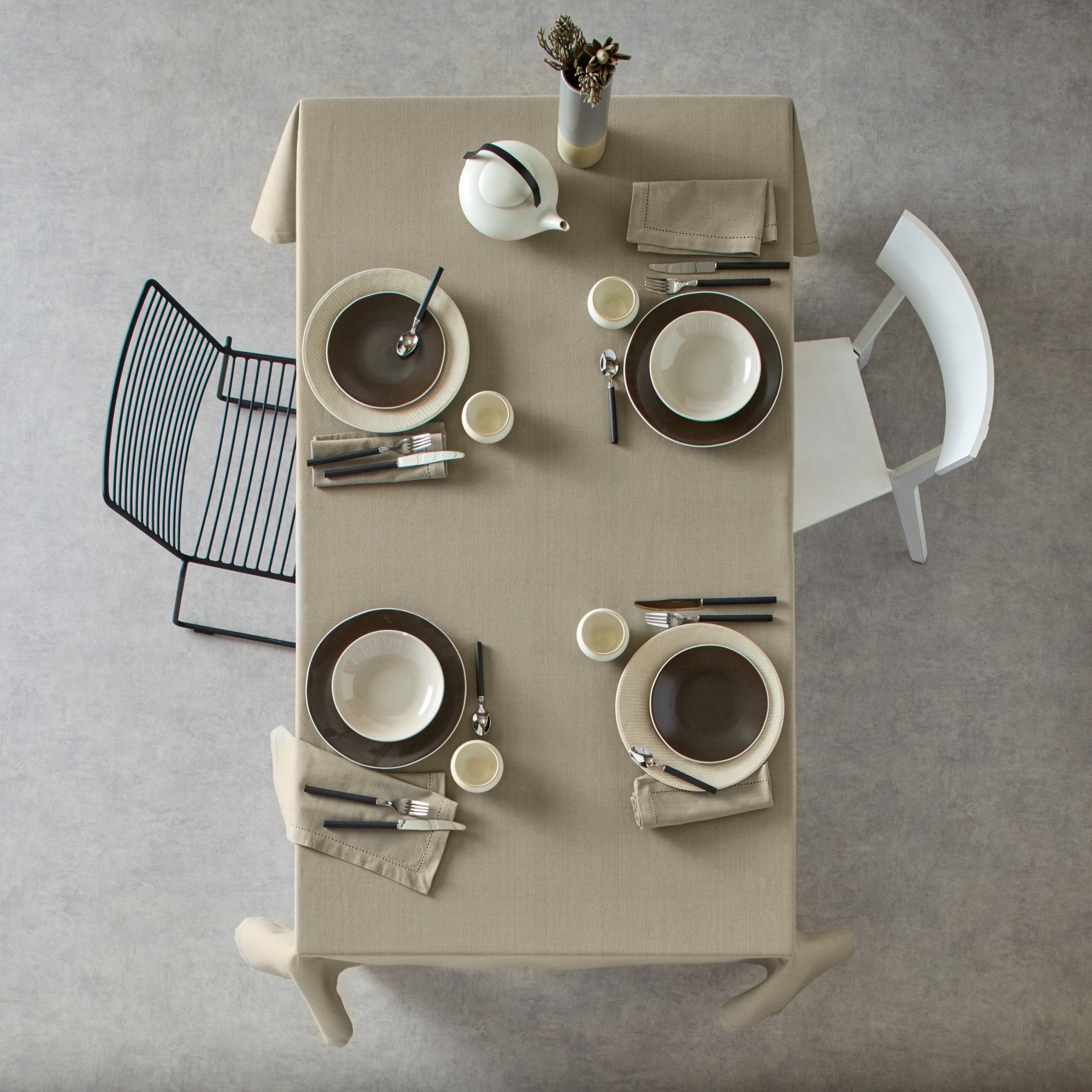 Nappe rectangulaire ABIGAIL taupe