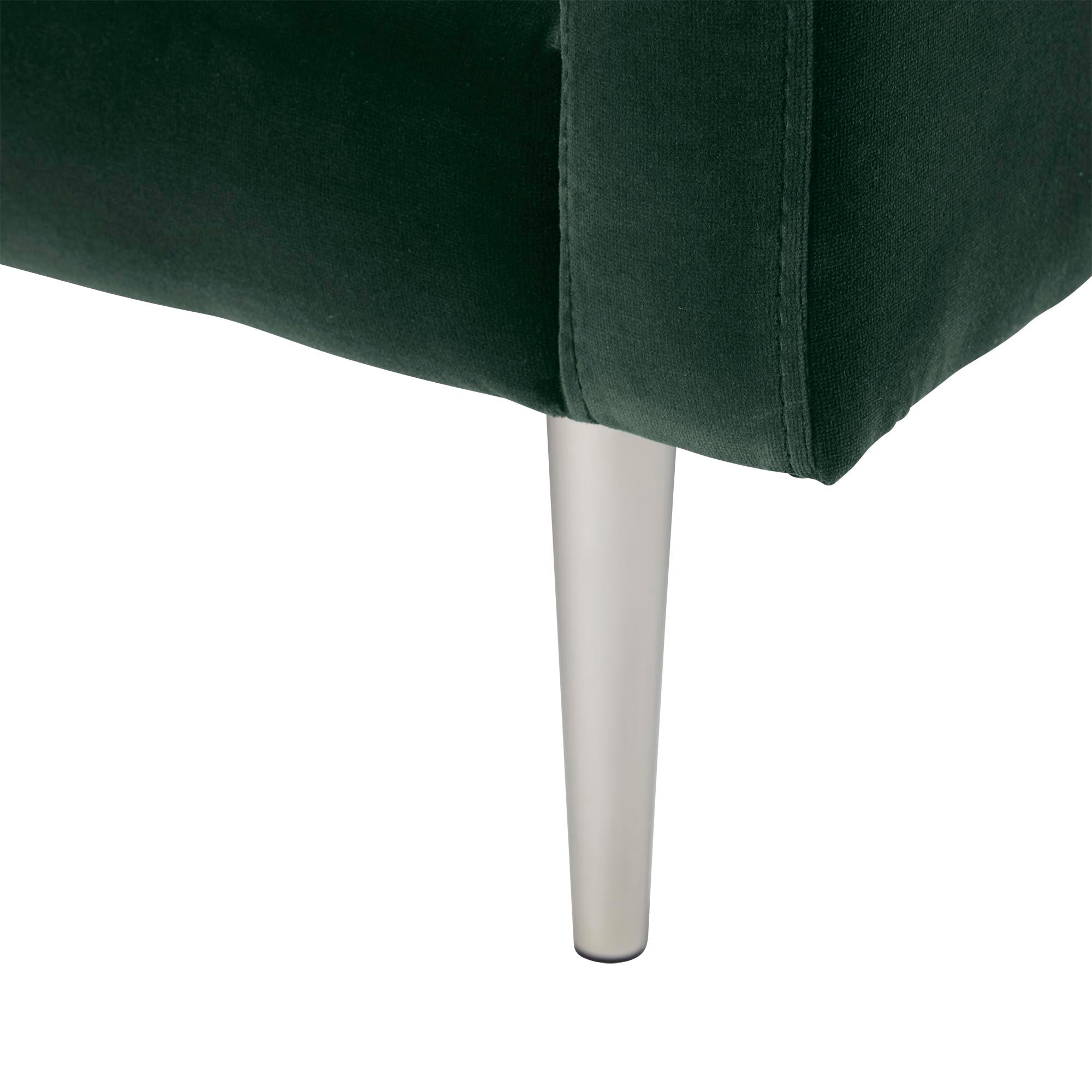 Canapé 3 places JOREL velours vert pin