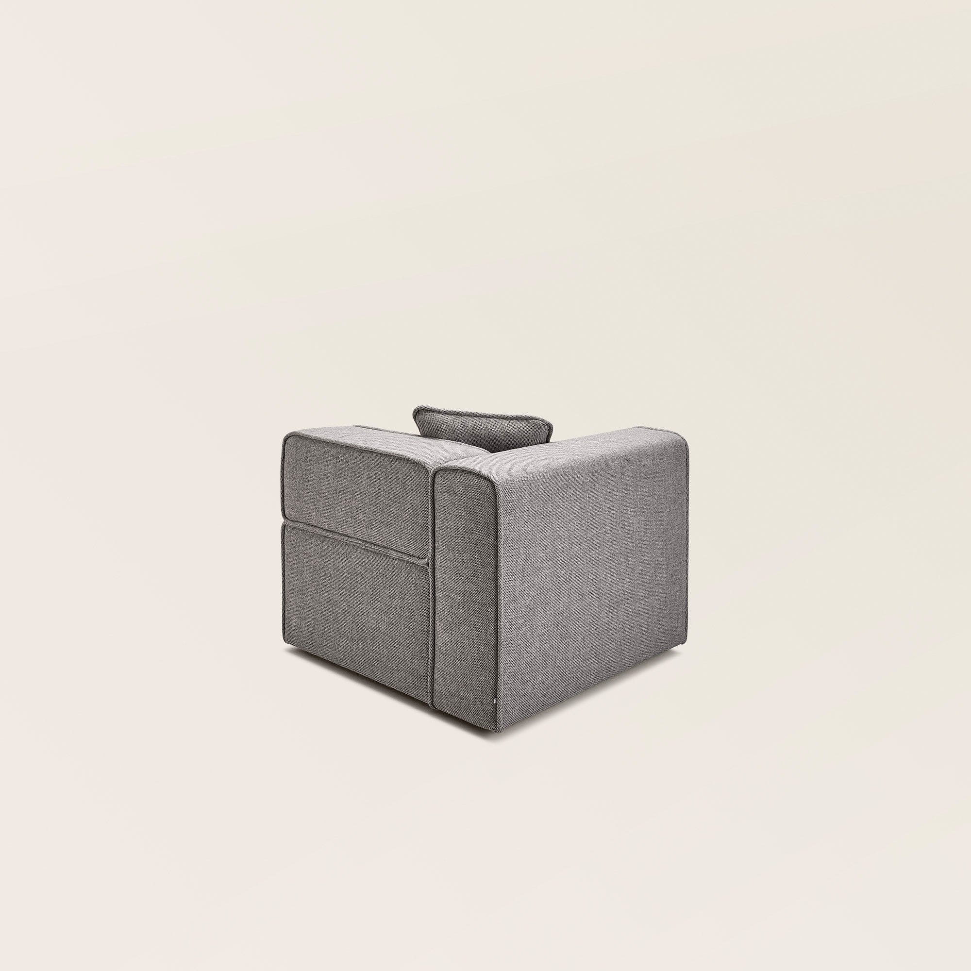 Chauffeuse modulable accoudoir G ANDERS gris chiné