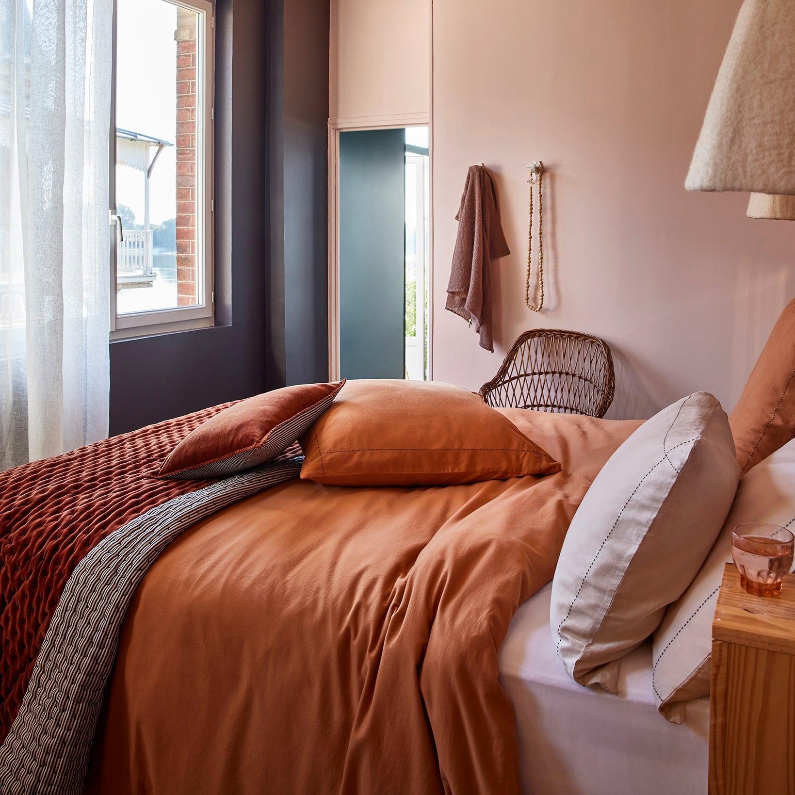 Couvre-lit matelassé MALO sienne