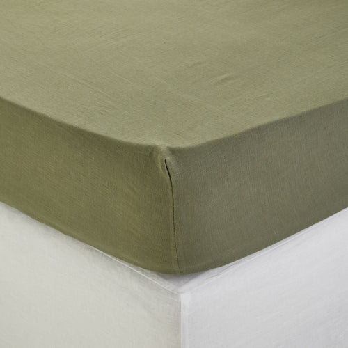 Madura - Drap Housse CARLINA kaki grisé