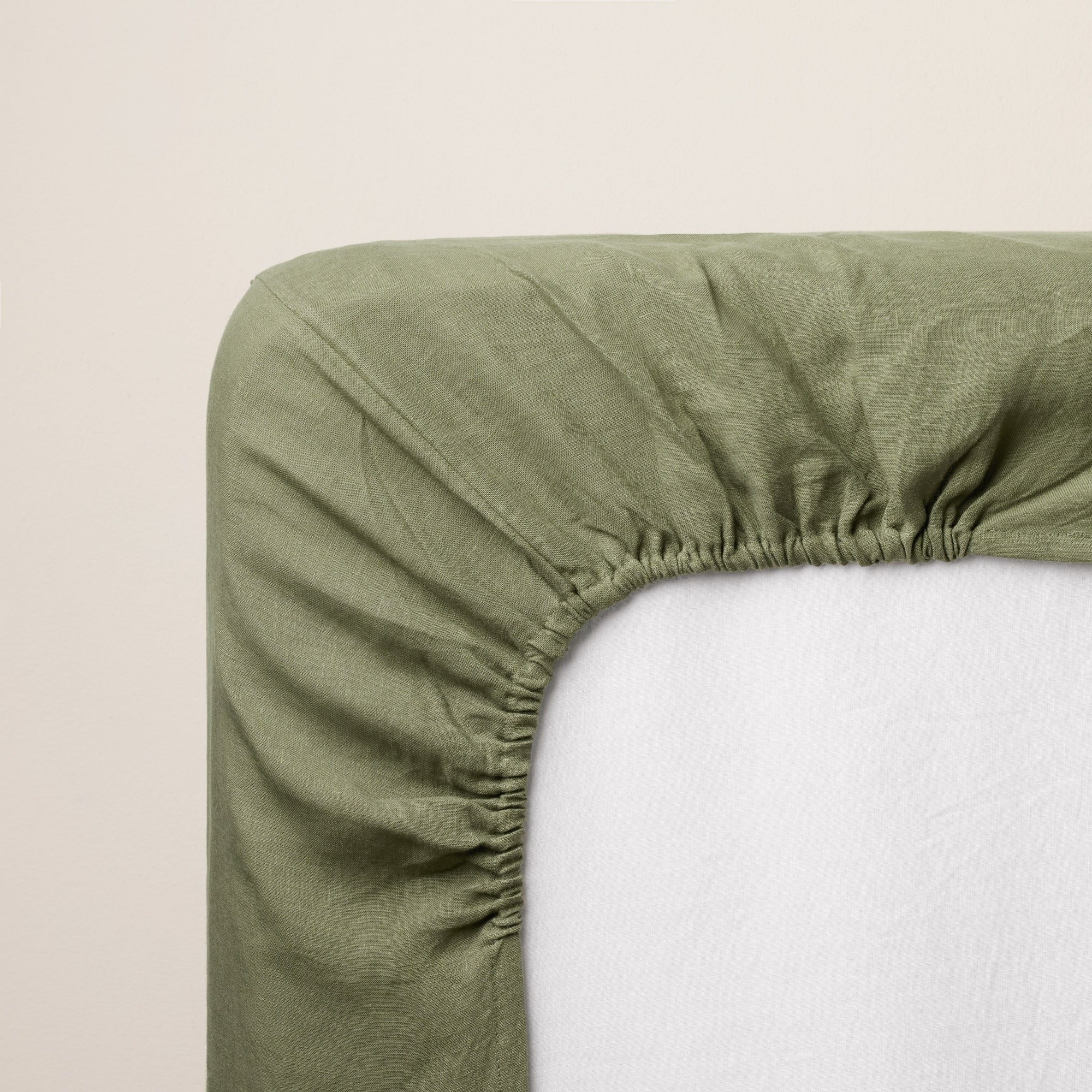 Drap Housse CARLINA kaki grisé