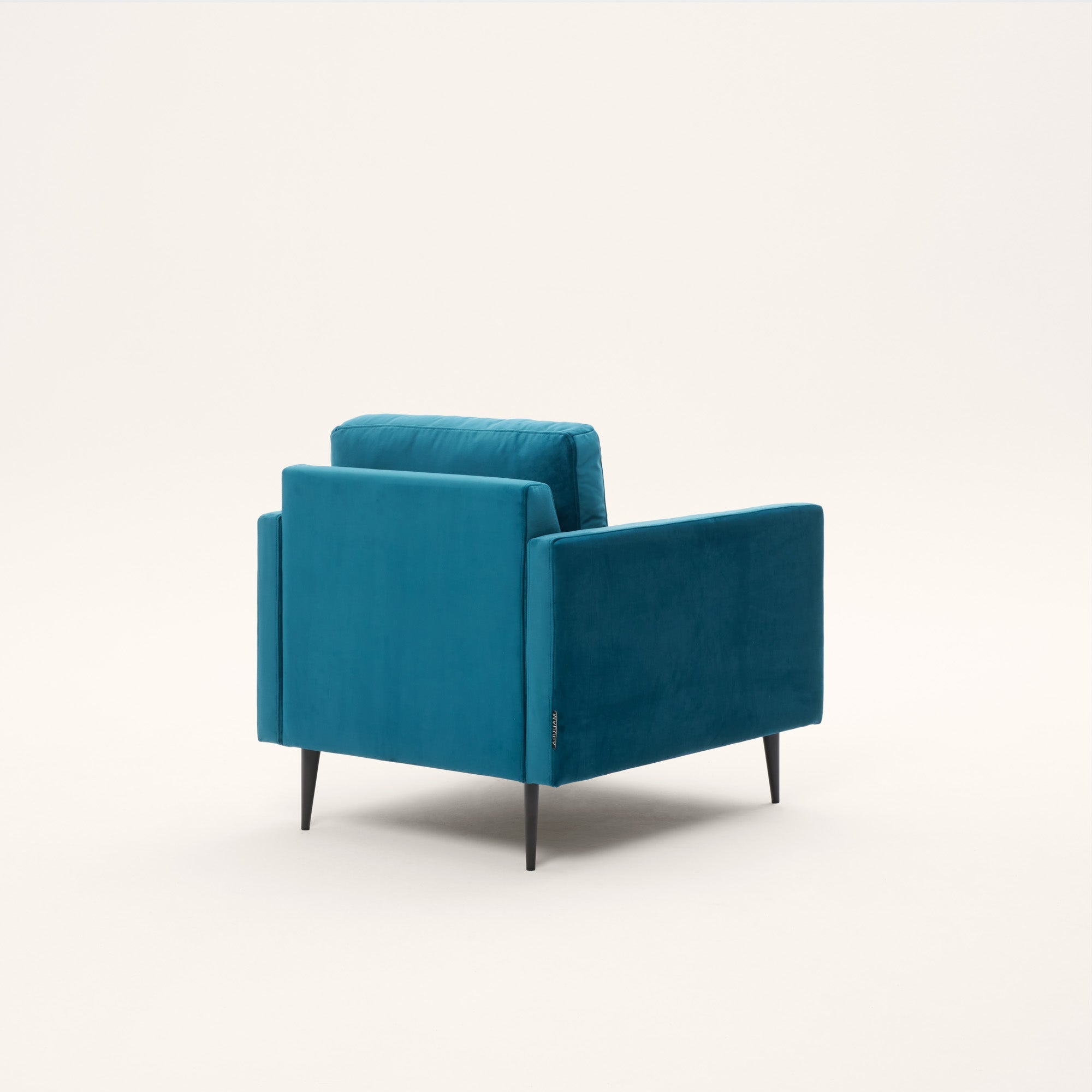 Fauteuil CESARE velours pétrole