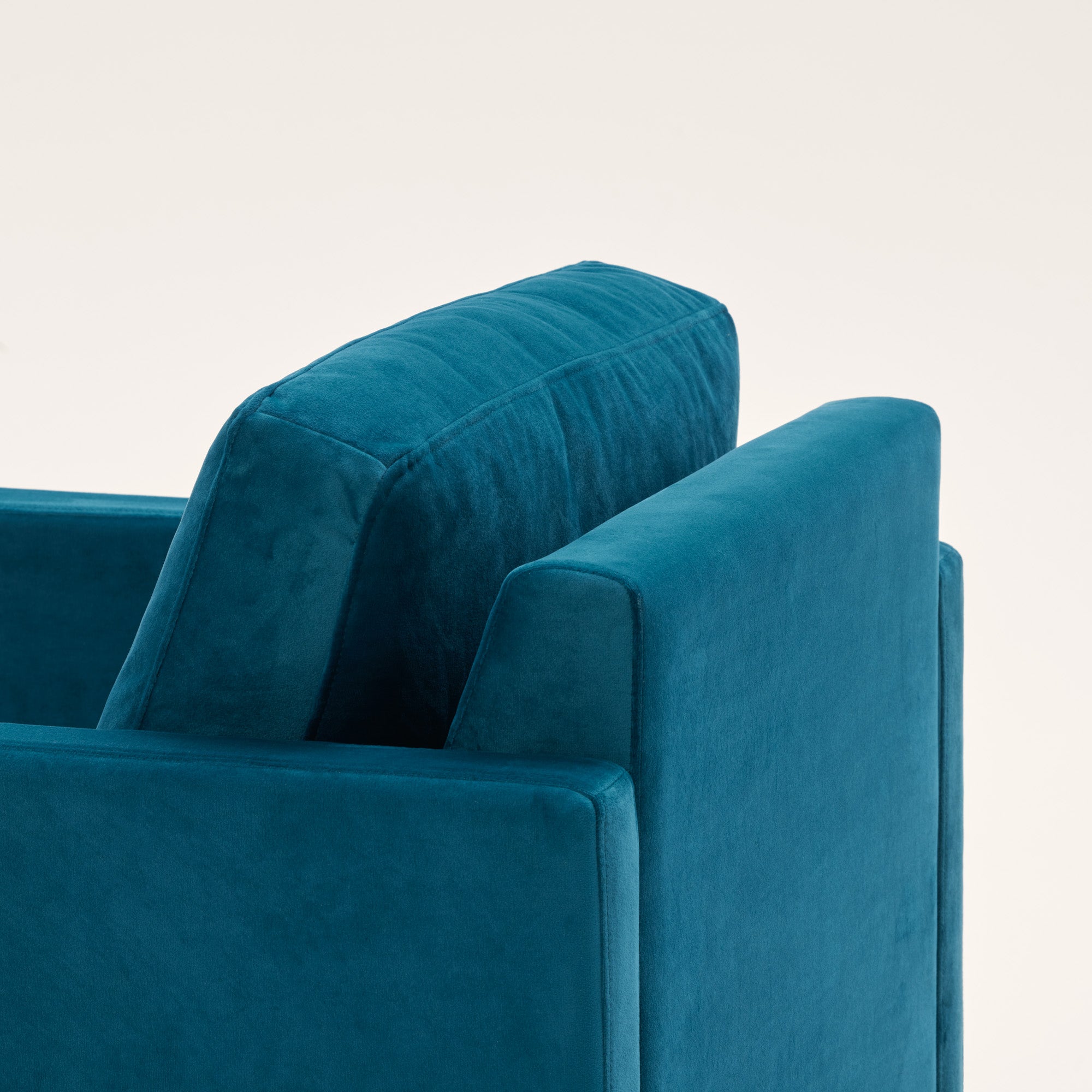 Fauteuil CESARE velours pétrole