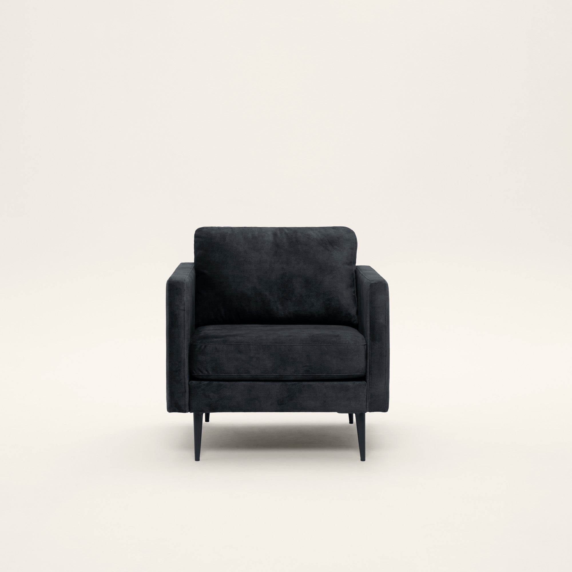 Fauteuil CESARE velours vintage graphite