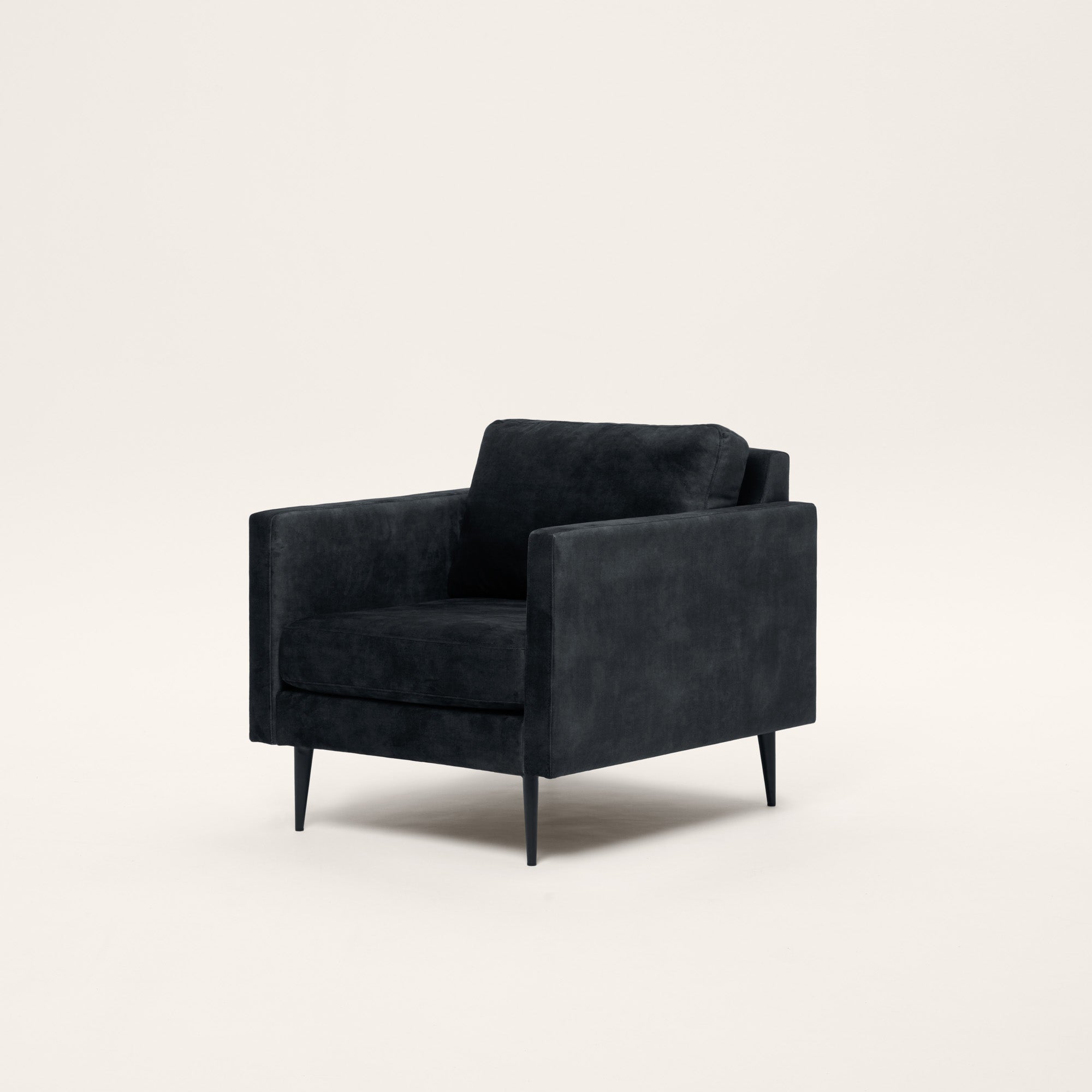 Fauteuil CESARE velours vintage graphite