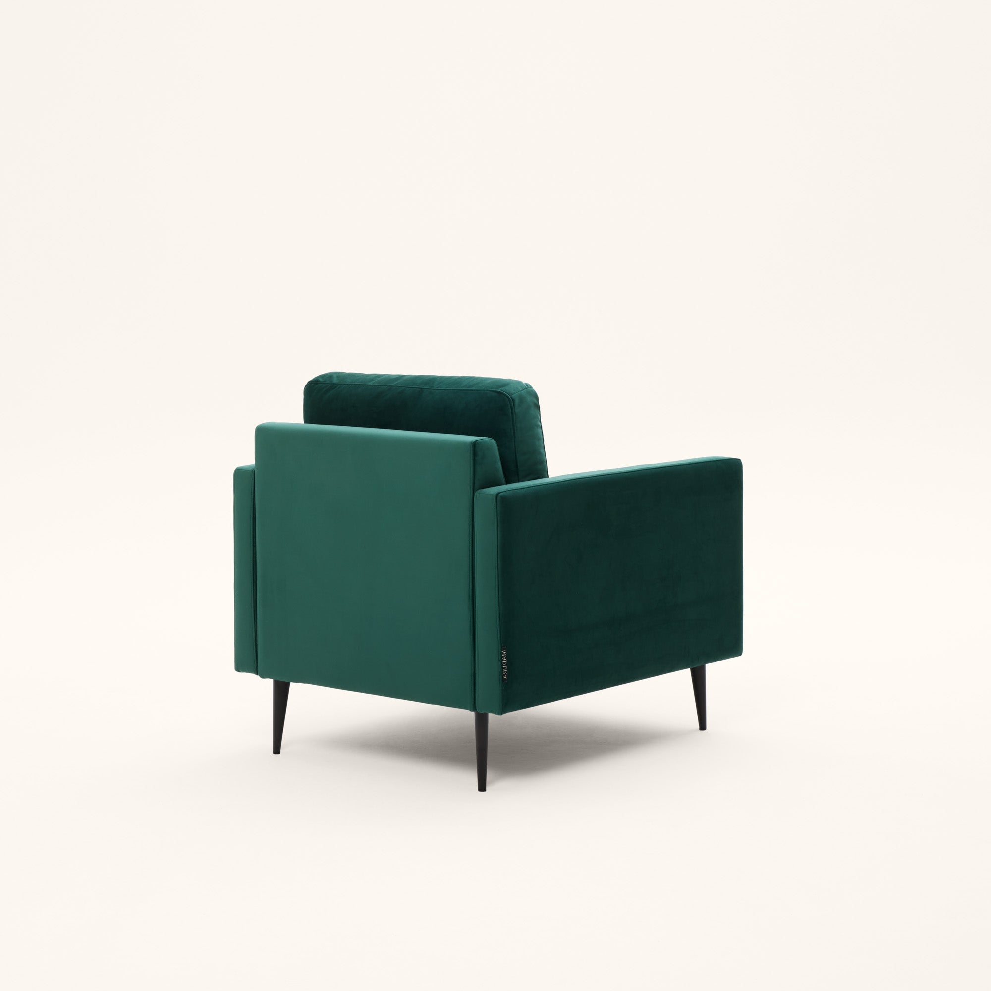 Fauteuil CESARE velours vert pin