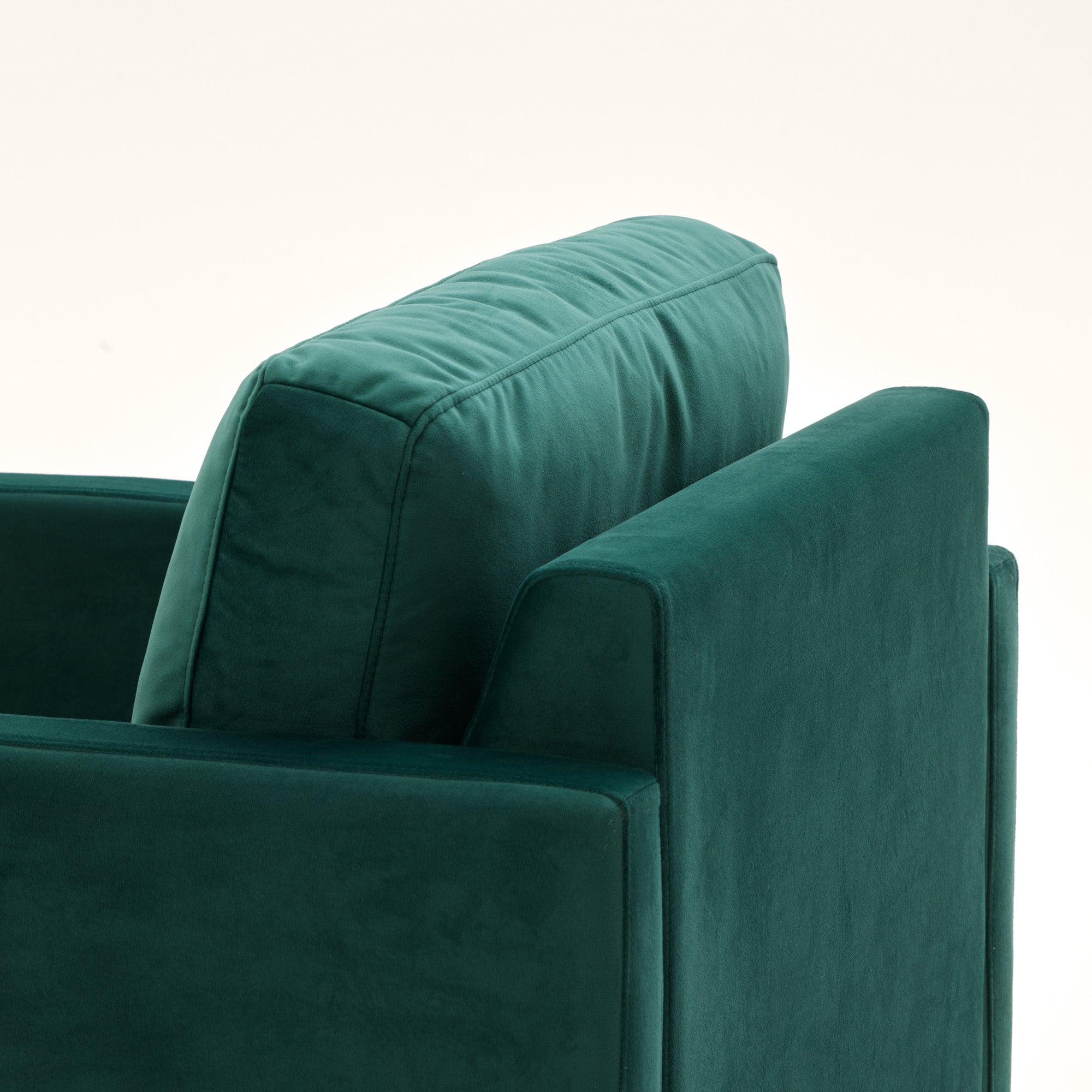 Fauteuil CESARE velours vert pin