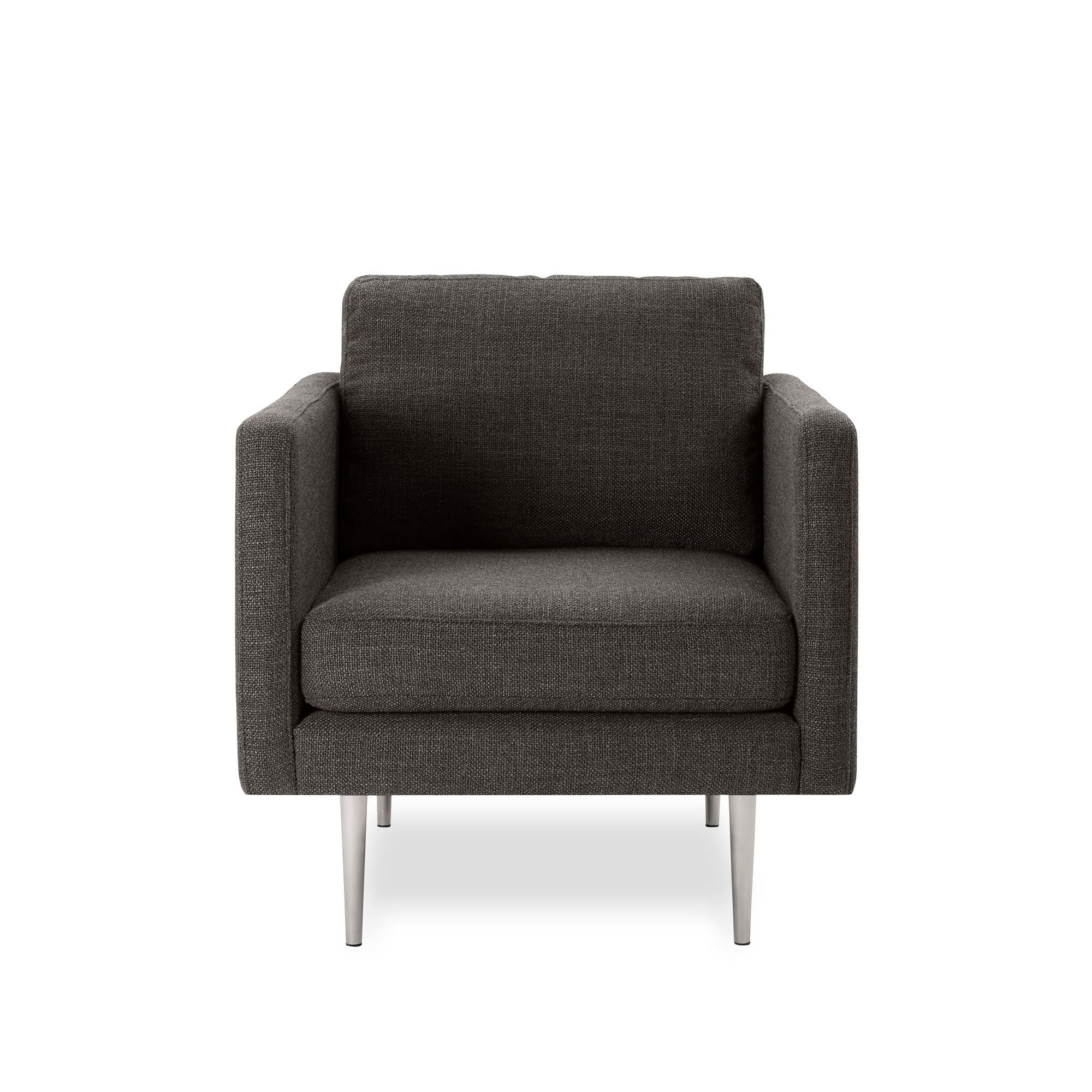 Fauteuil JOREL canevas gris anthracite