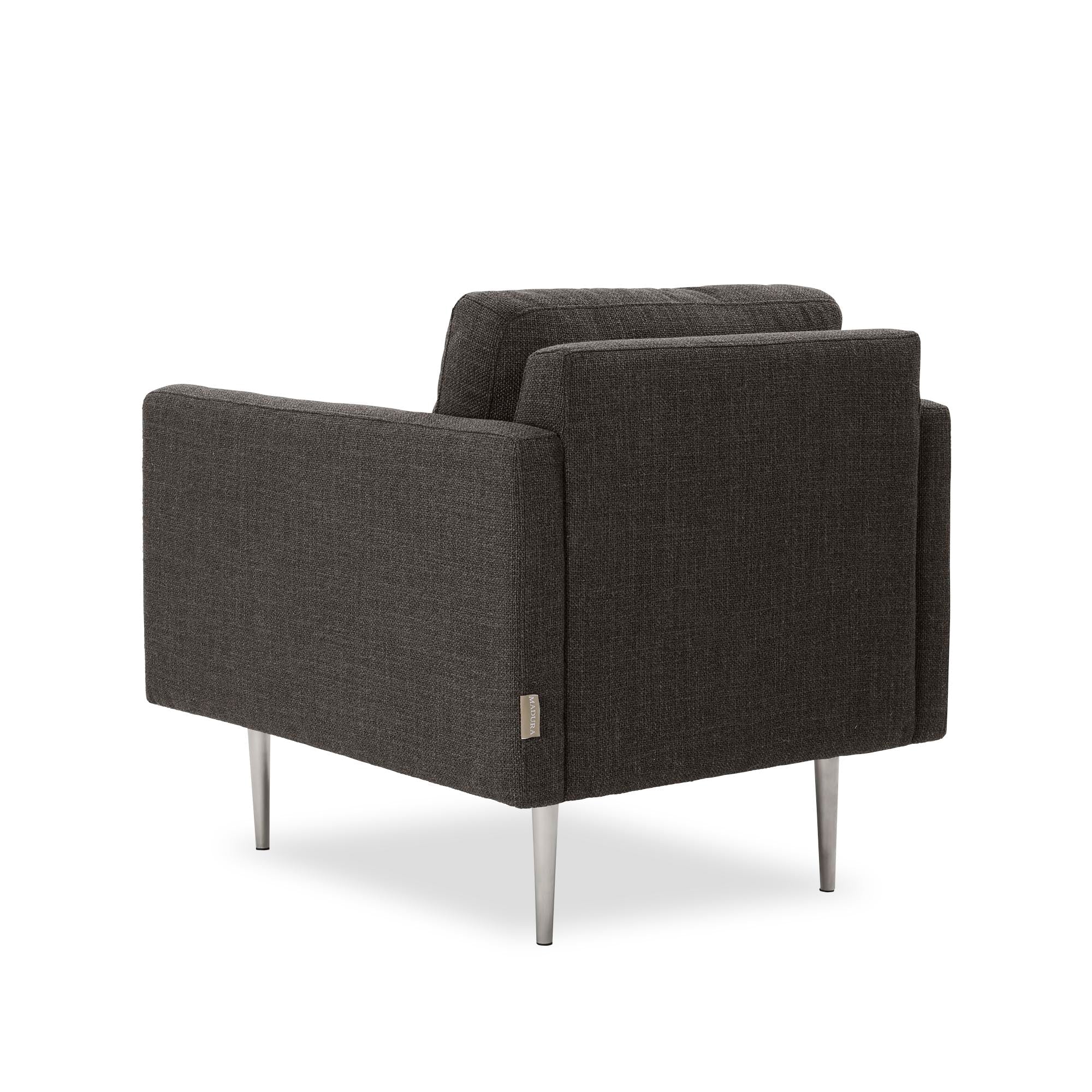 Fauteuil JOREL canevas gris anthracite